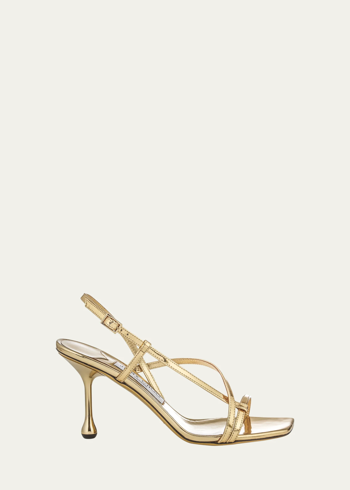 Etana Metallic Strappy Slingback Sandals