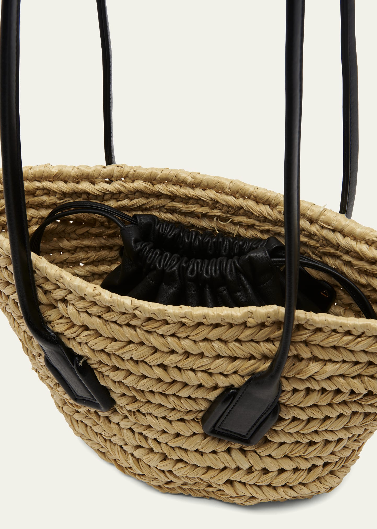 Arco Small Crochet Raffia Shoulder Bag