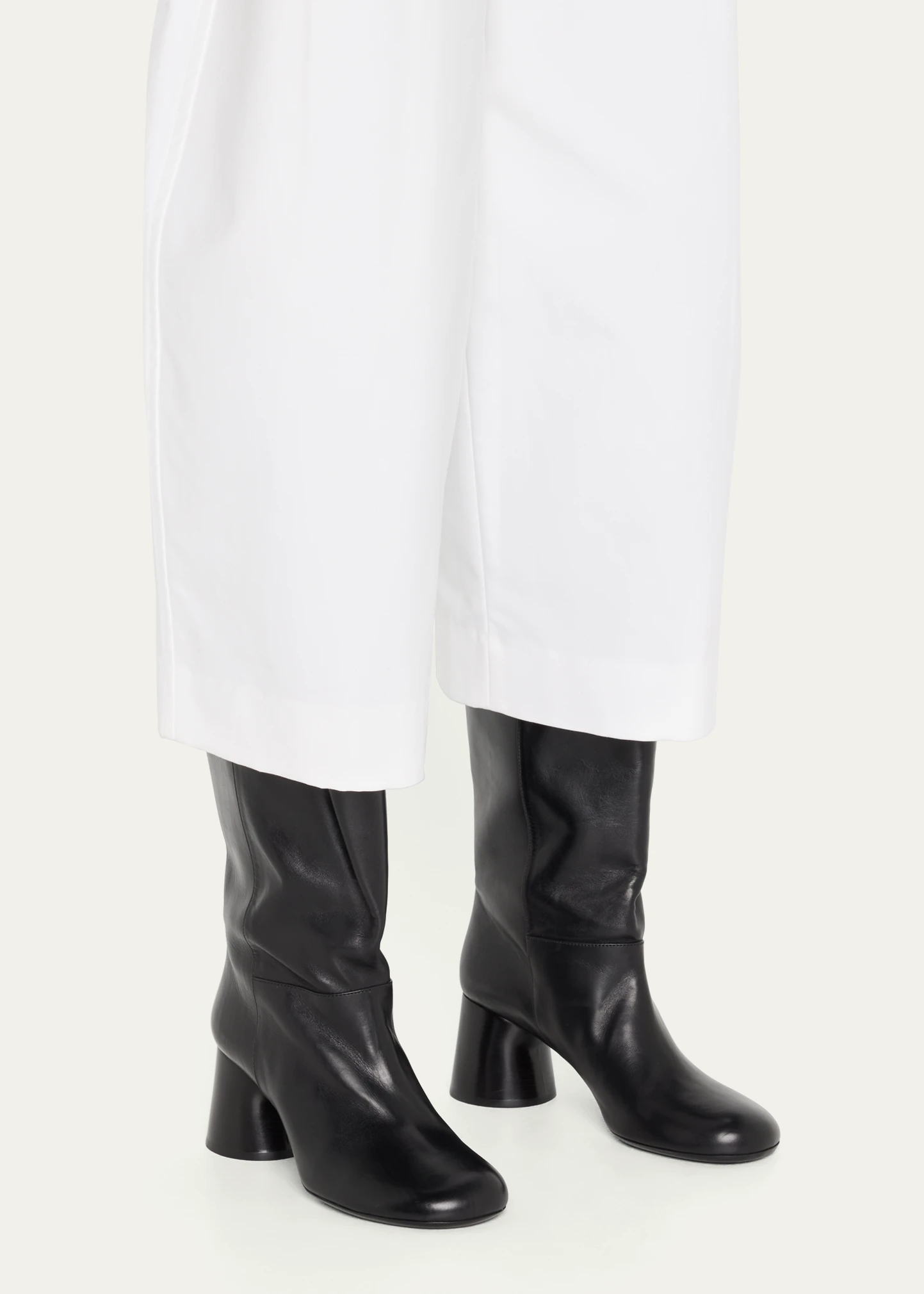 Admiral Calfskin Buckle Knee Boots