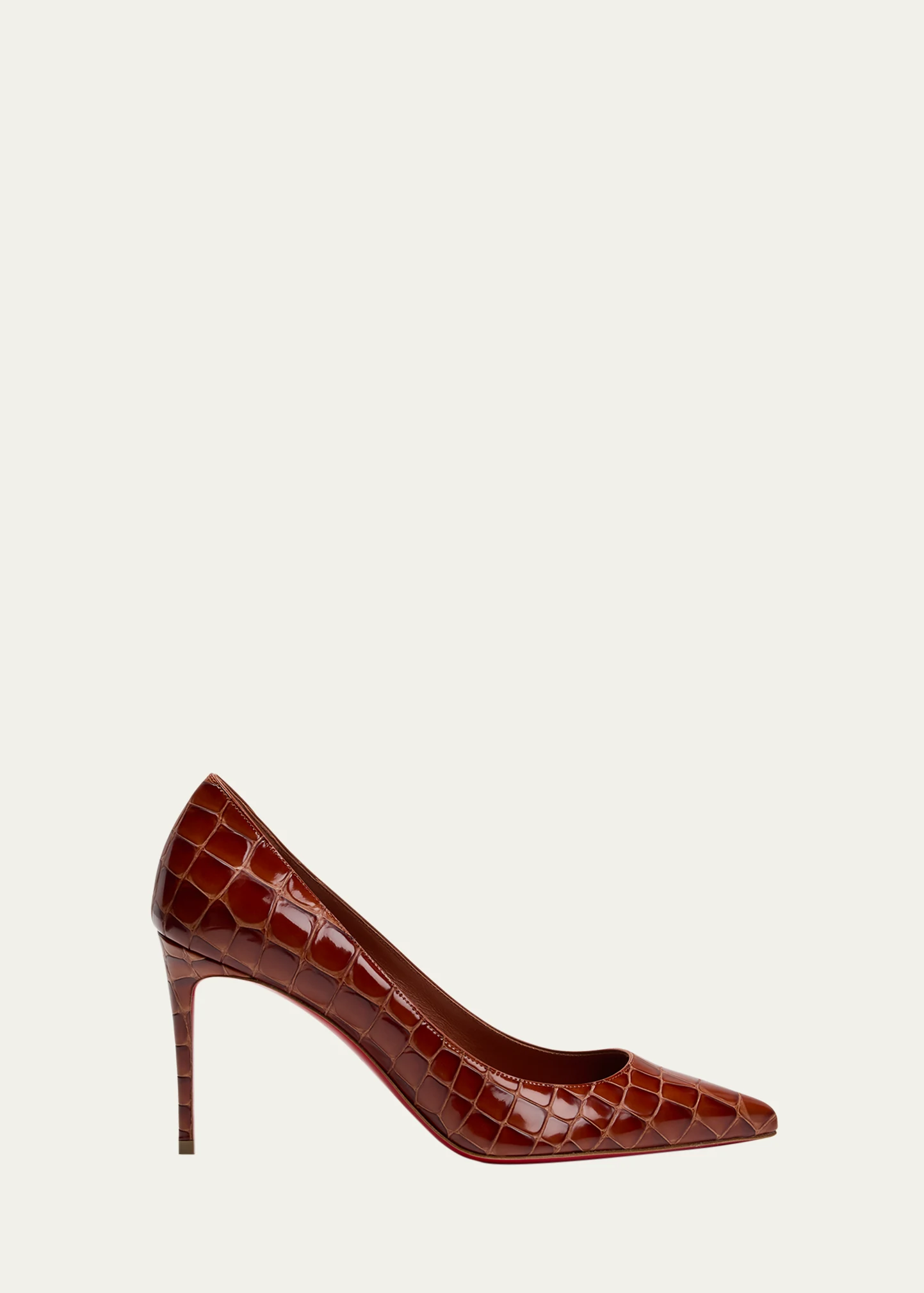 Kate Croco Red Sole Classic Pumps