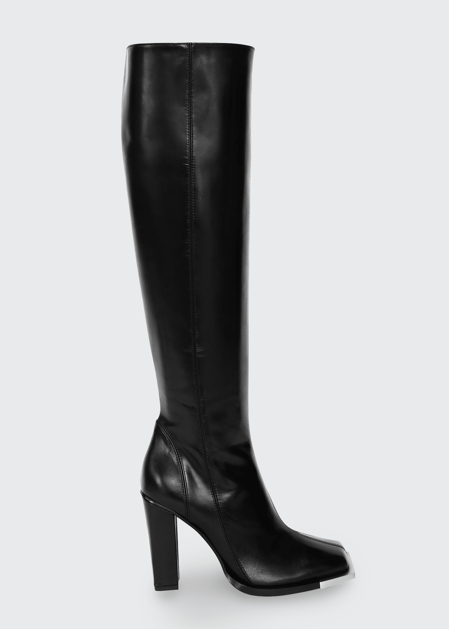 Square-Toe Napa Knee Boots