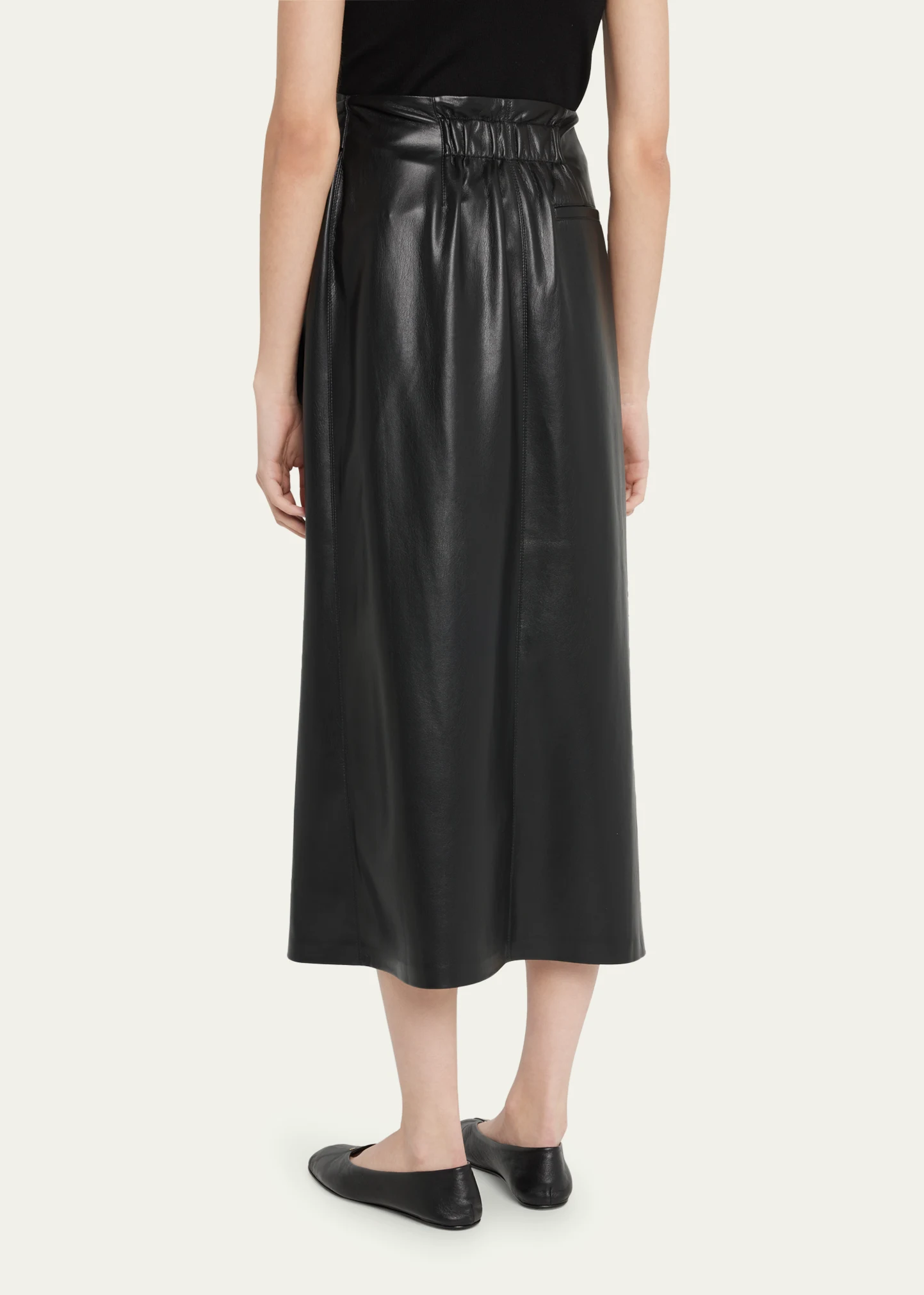 Amas Faux-Leather Wrap Skirt