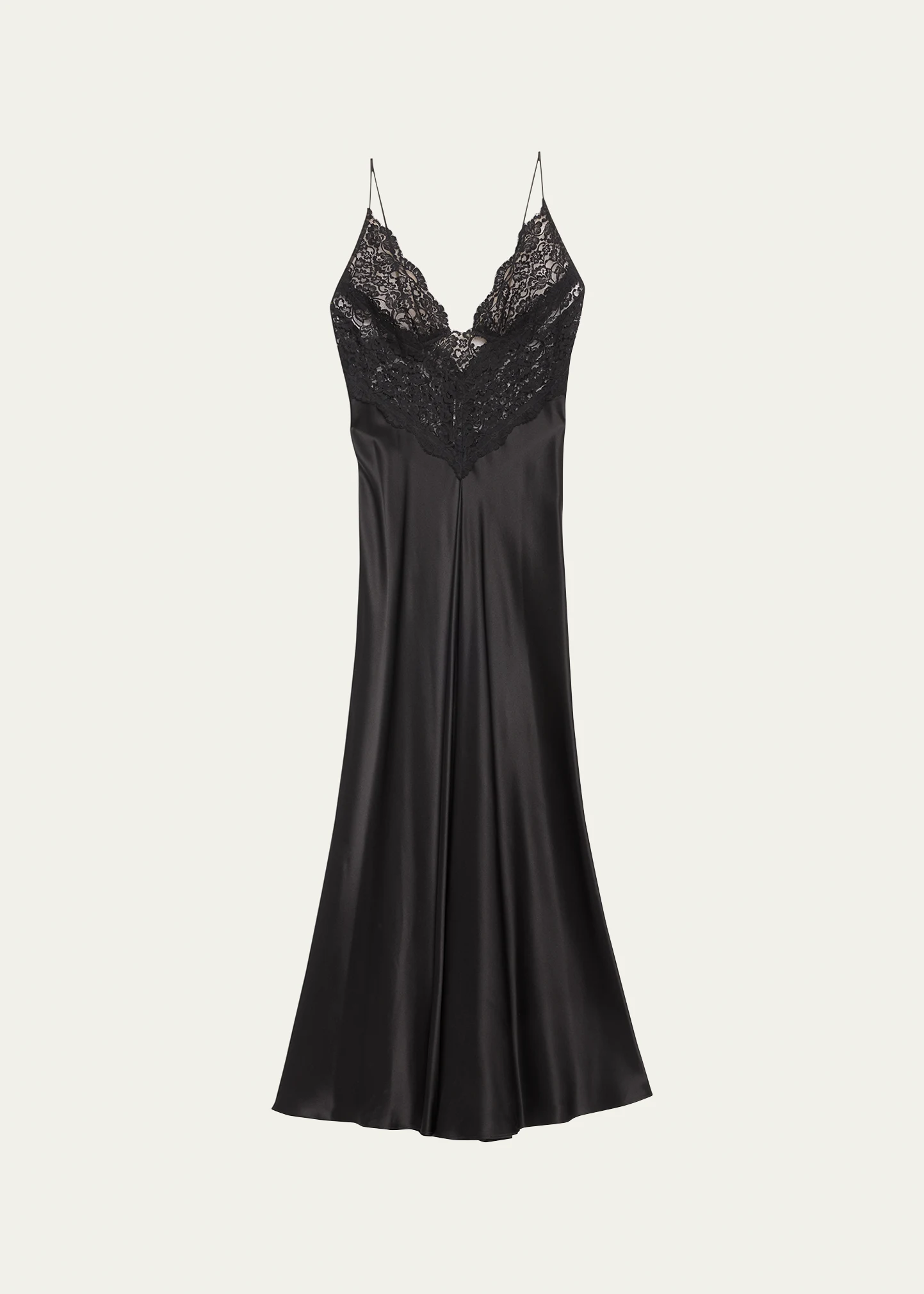 Lace Silk Bias Slip Dress