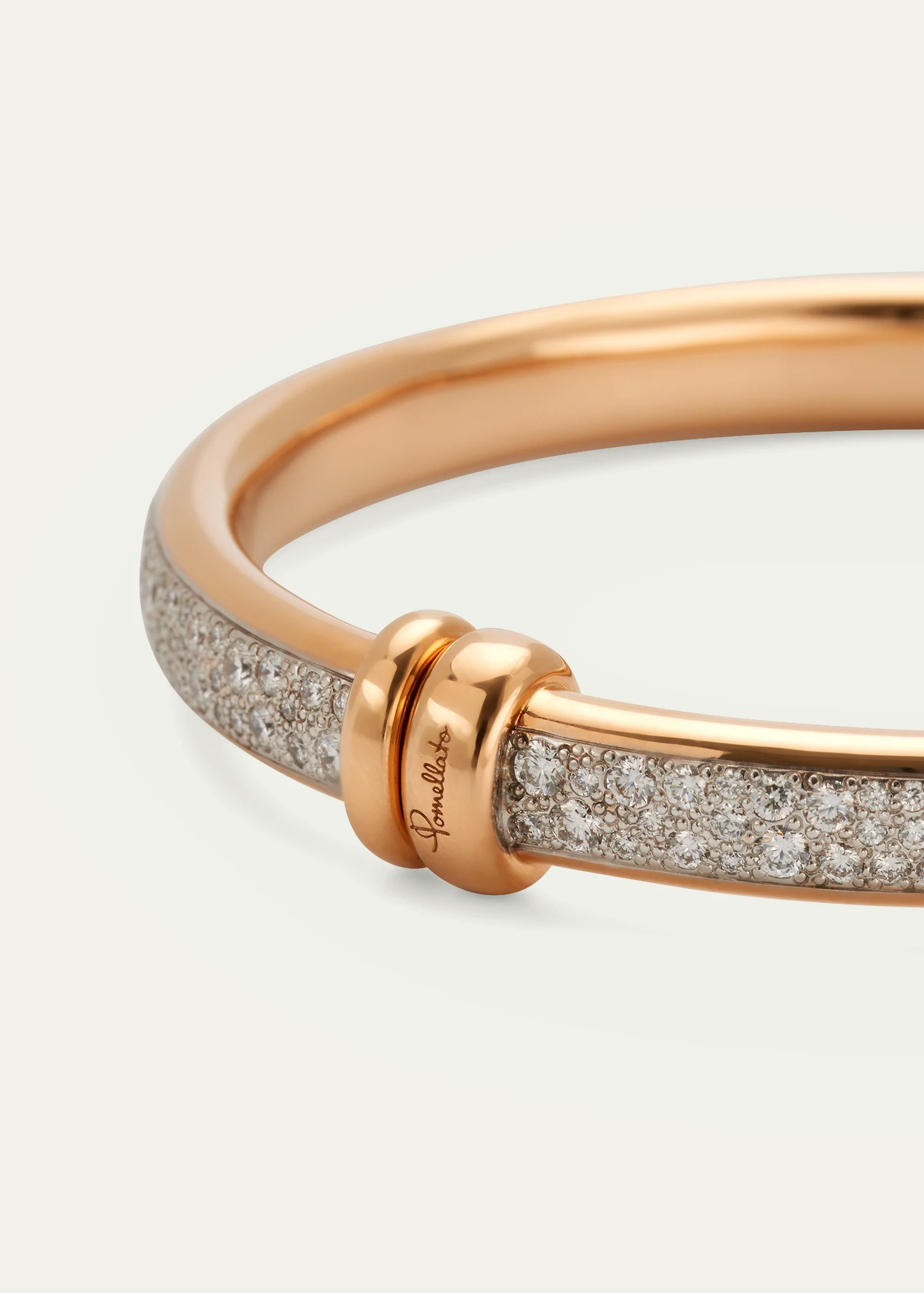 Iconica 18K Rose Gold and Diamond Bangle