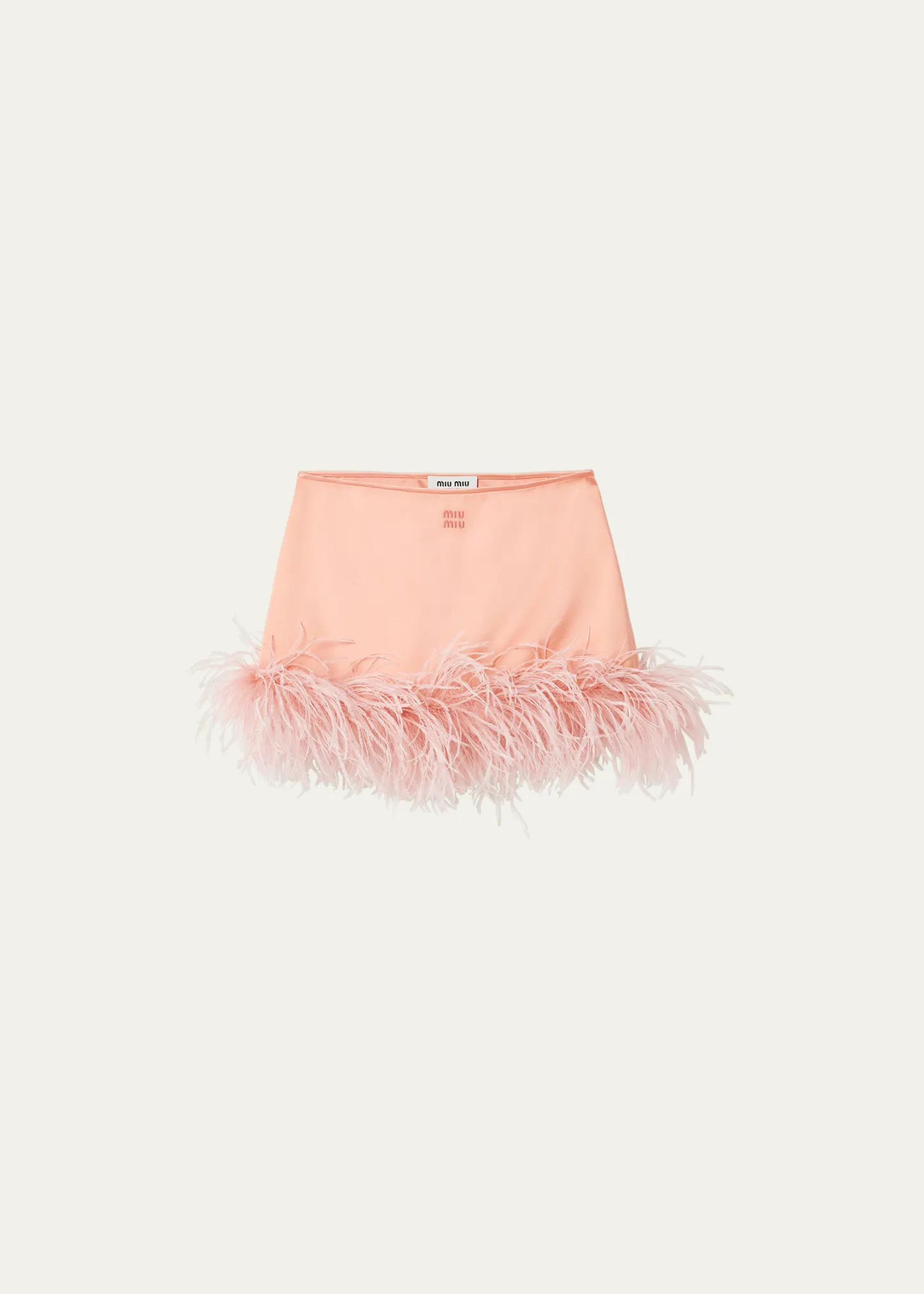 Feather-Trim Mini Skirt