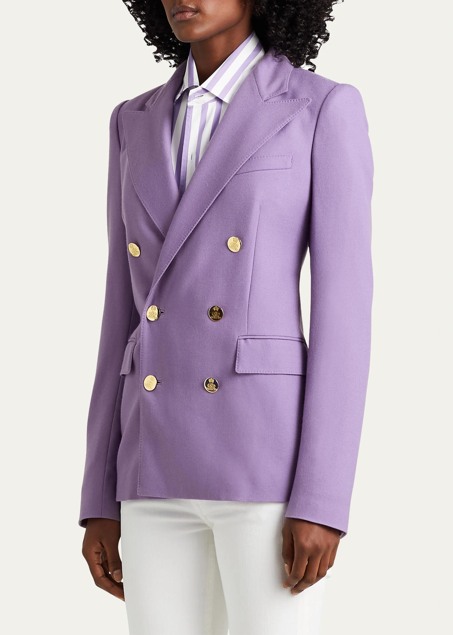 Camden Double-Breasted Cashmere-Twill Blazer