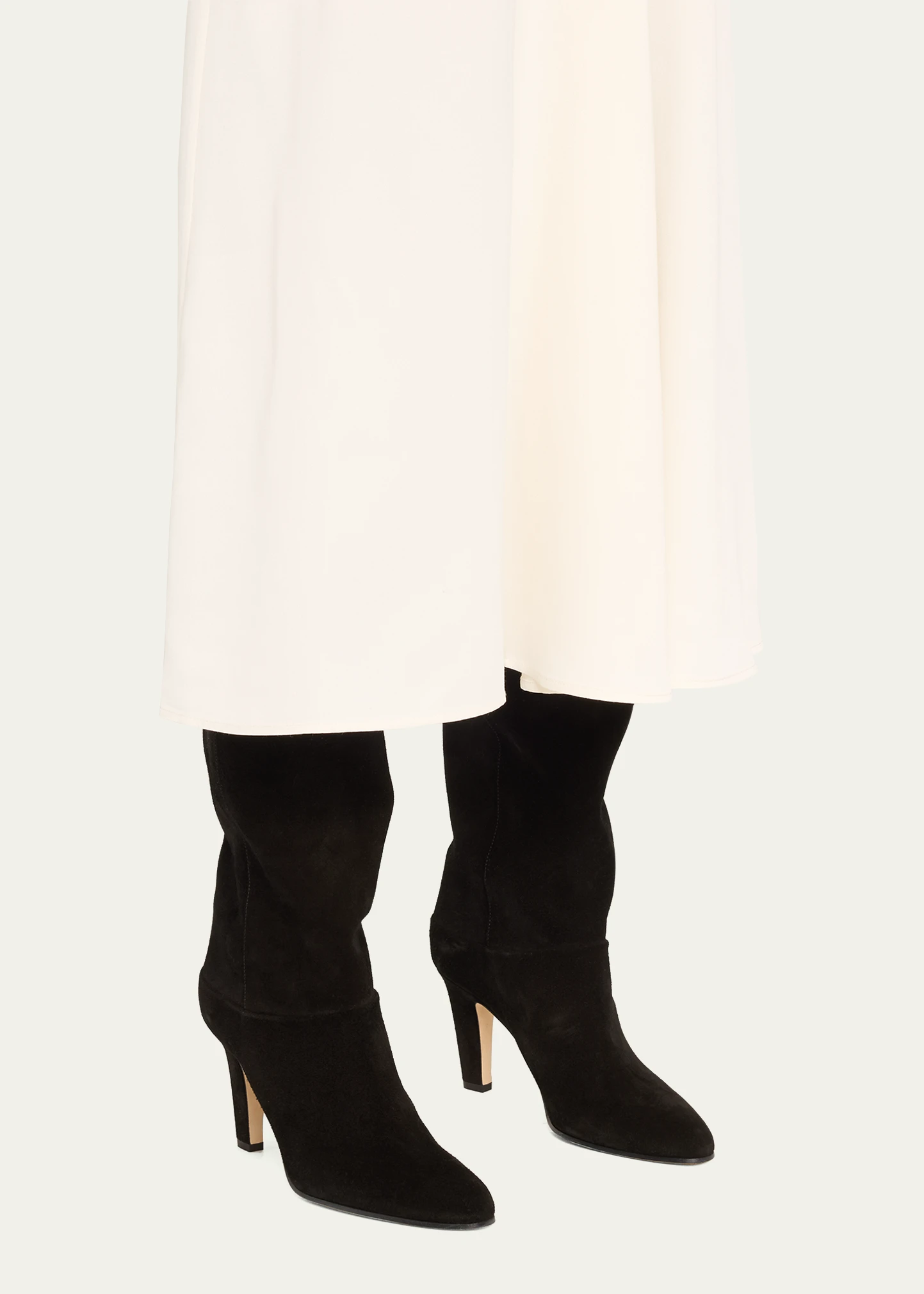 Eve Ruffle Suede Over-The-Knee Boots