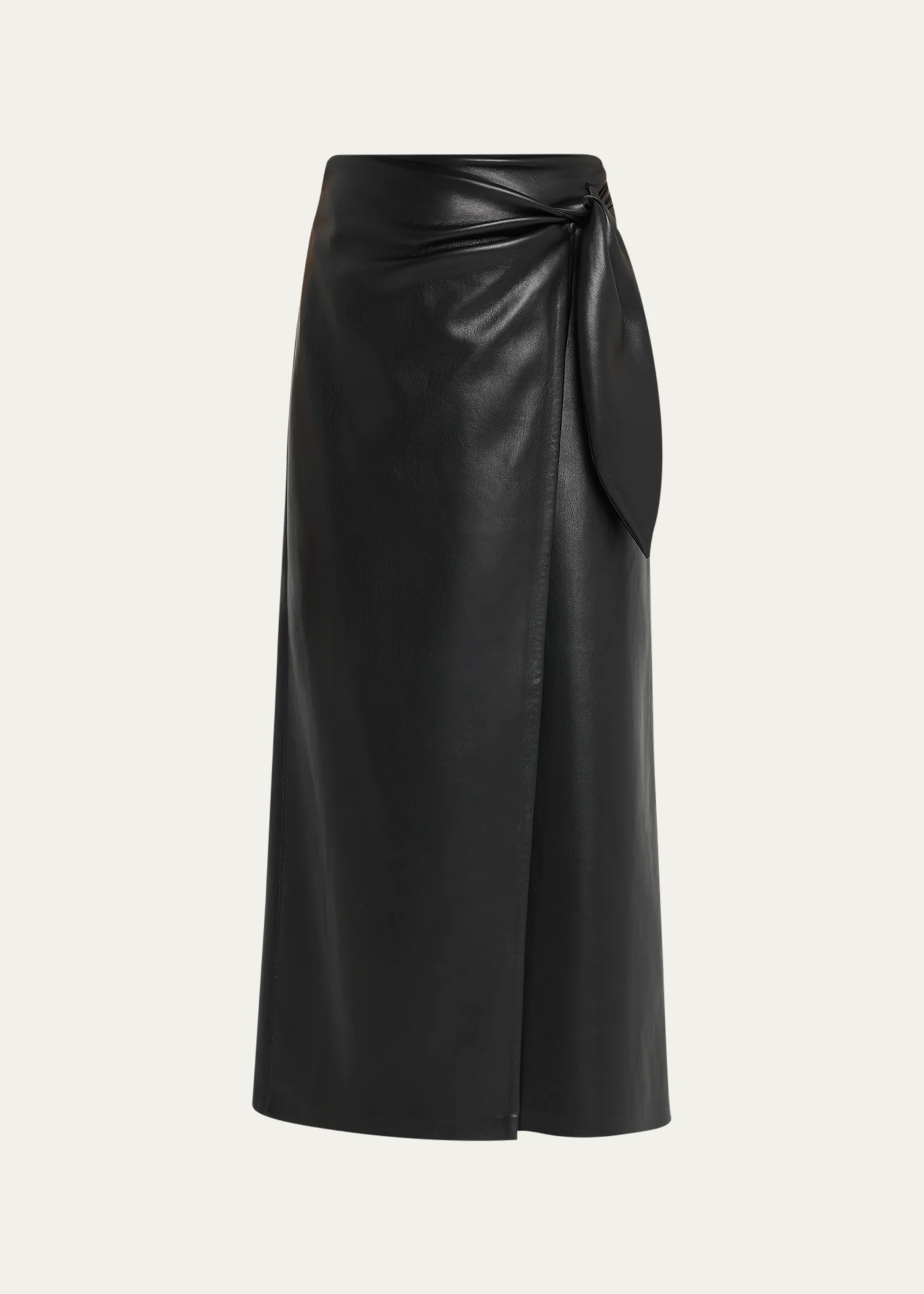 Amas Faux-Leather Wrap Skirt