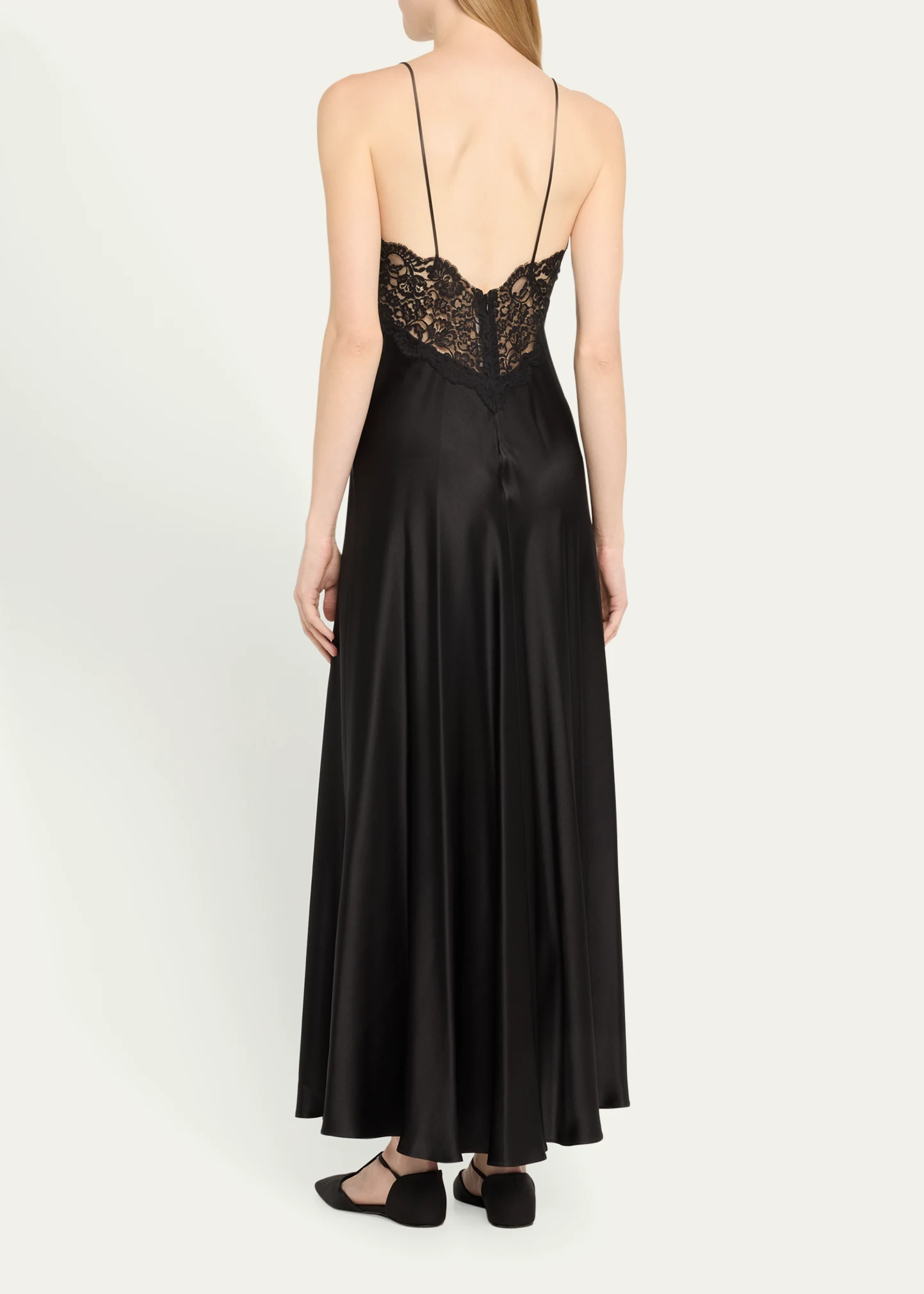 Lace Silk Bias Slip Dress