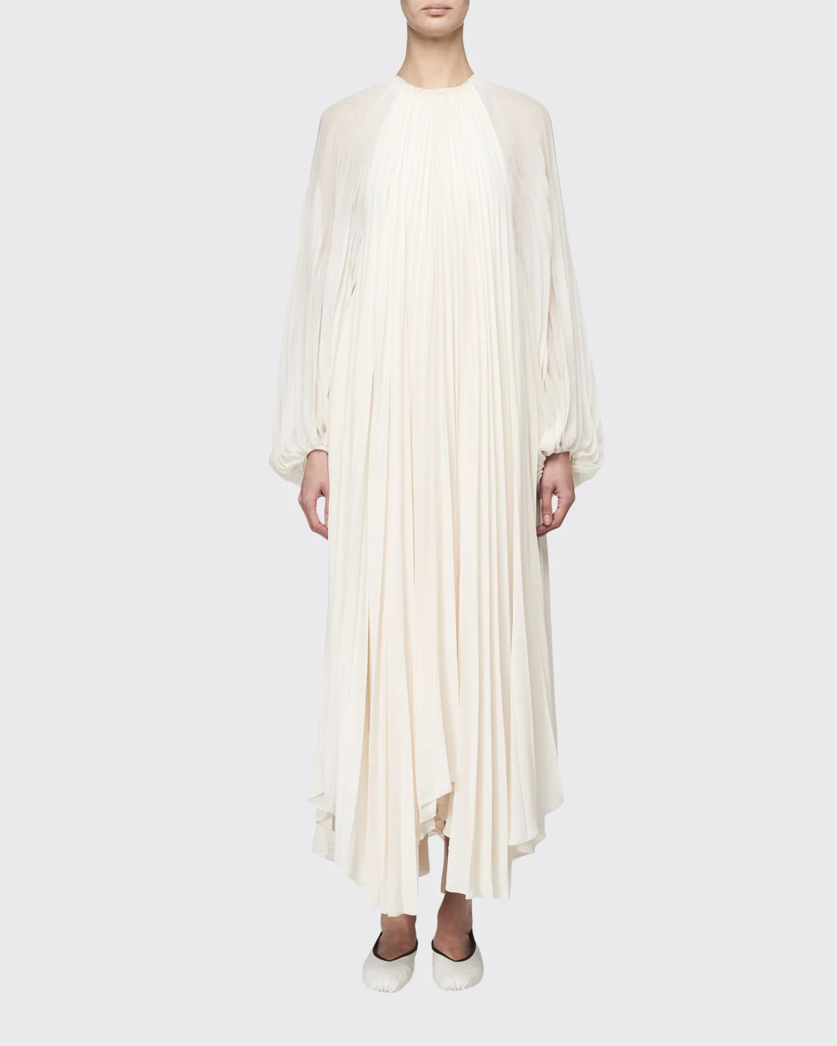 Martina Knife Pleated Full-Sleeve Dress