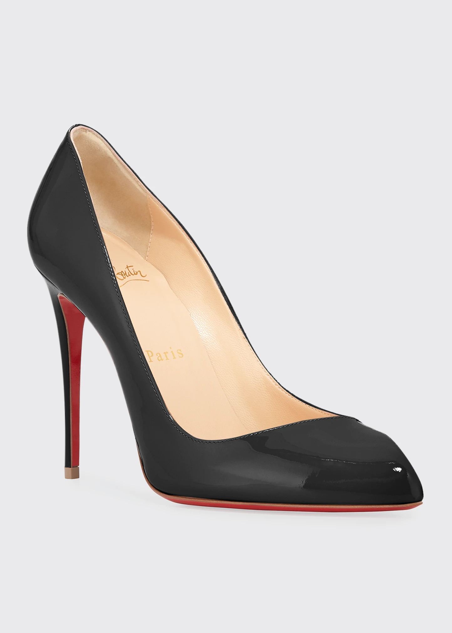 Corneille Asymmetric Patent Red Sole Pumps