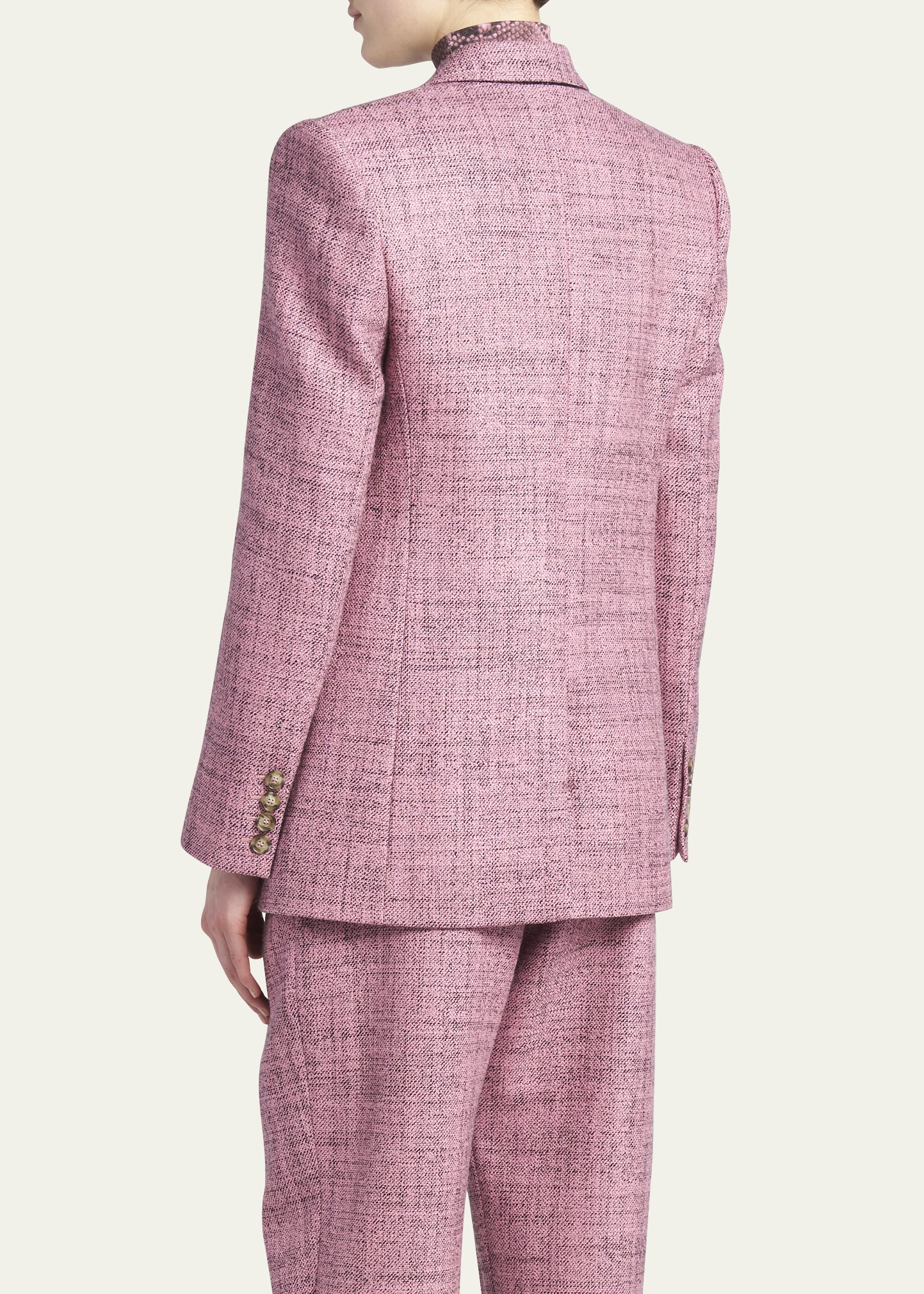 Slim One-Button Blazer, Pink