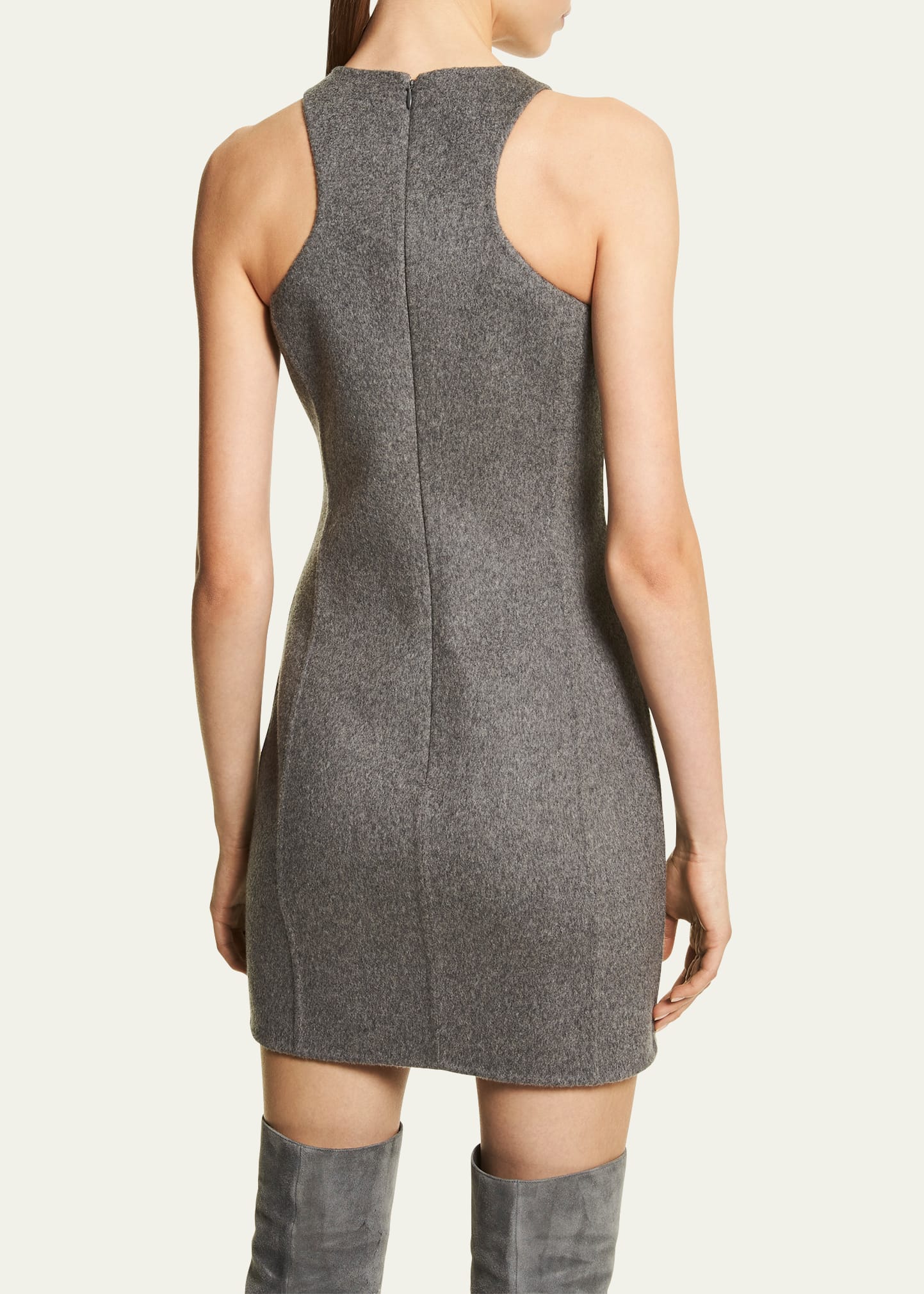 Racerback Wool Mini Dress