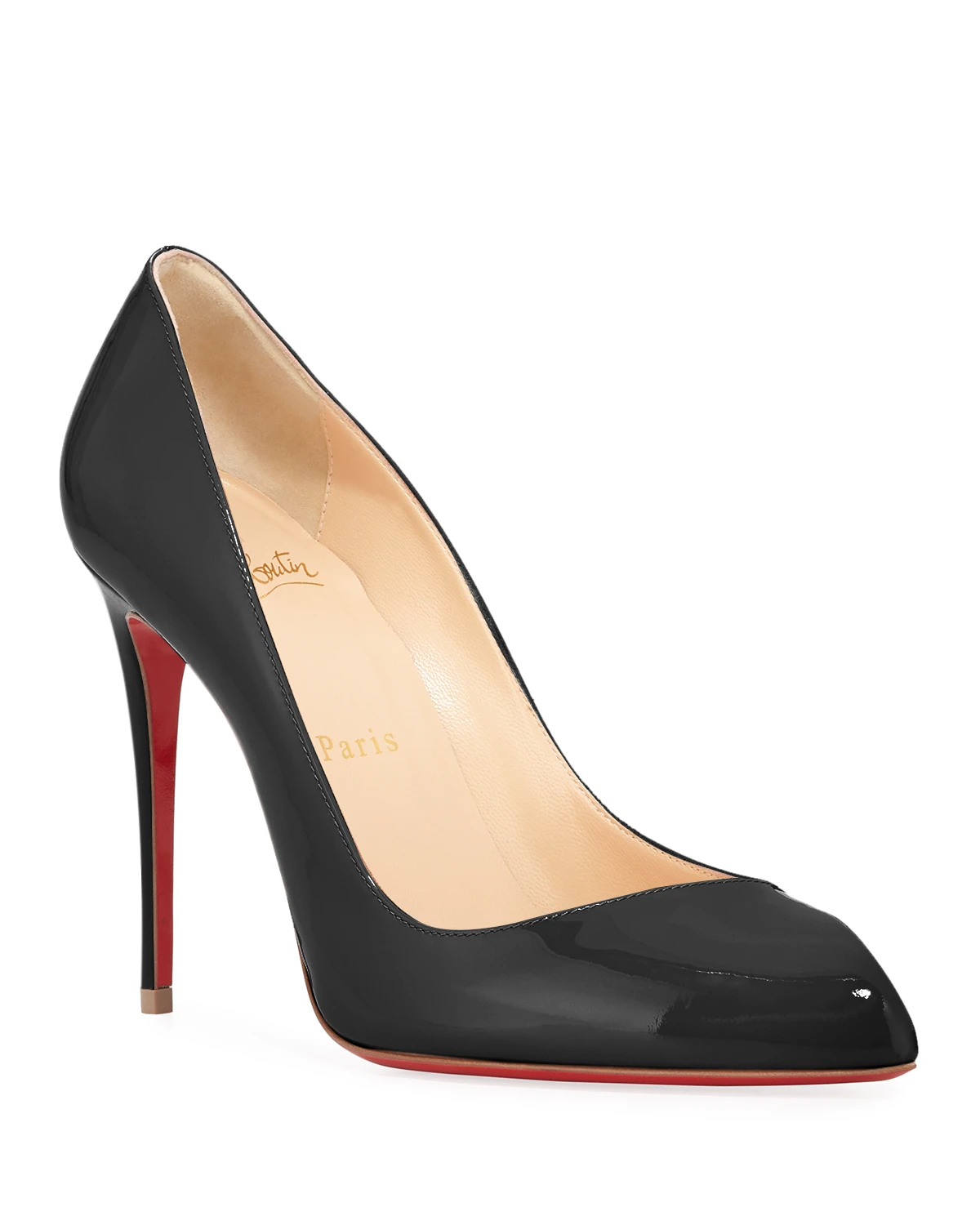 Corneille Asymmetric Patent Red Sole Pumps