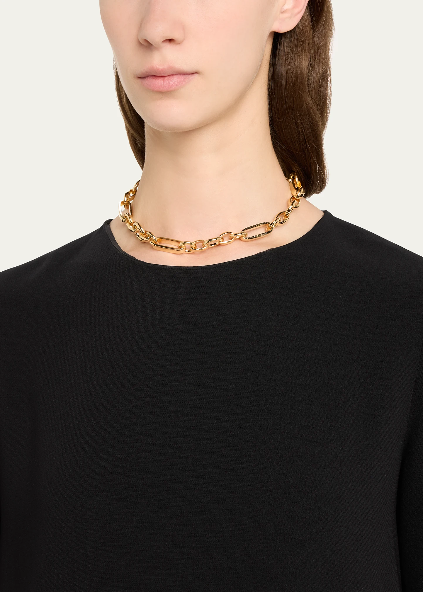 Olivia Gold Oval Chain Link Necklace