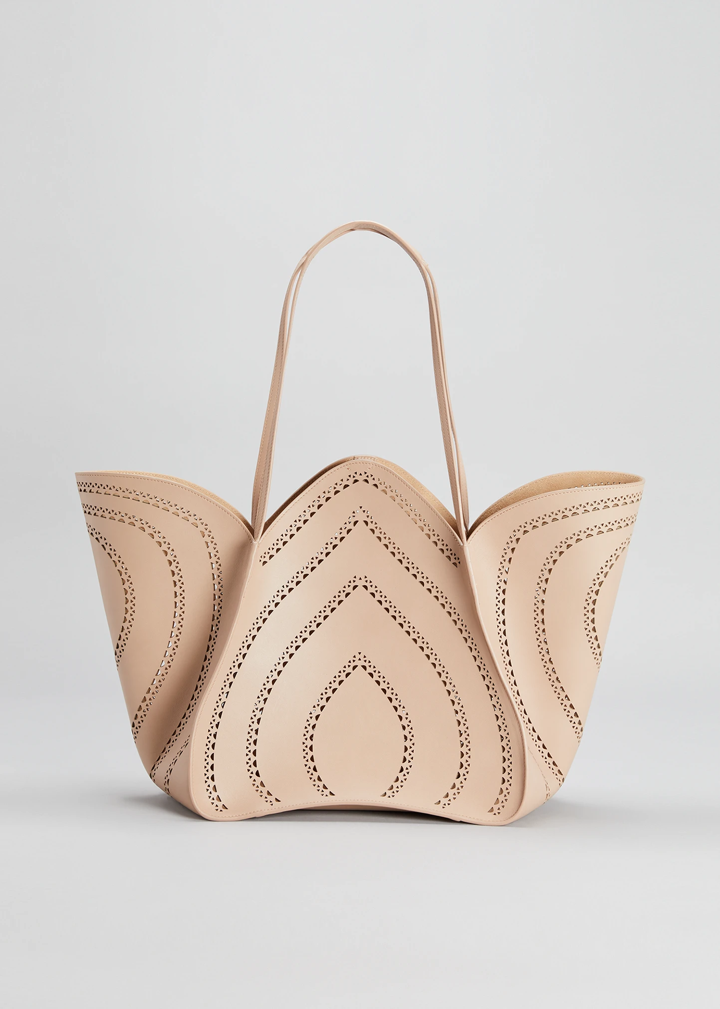 Lili 24 Laser-Cut Leather Tote Bag