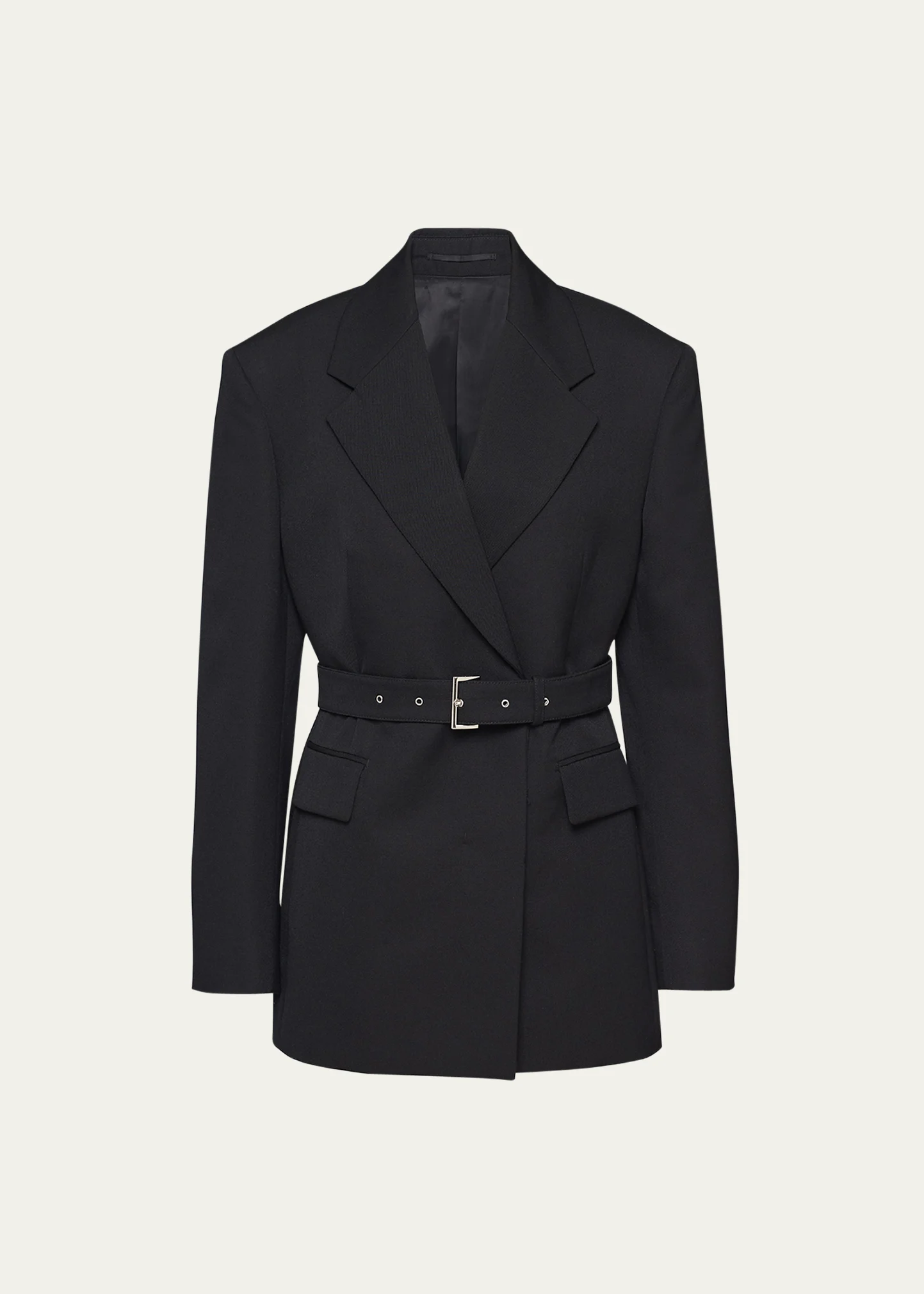 Gabardine Belted Blazer