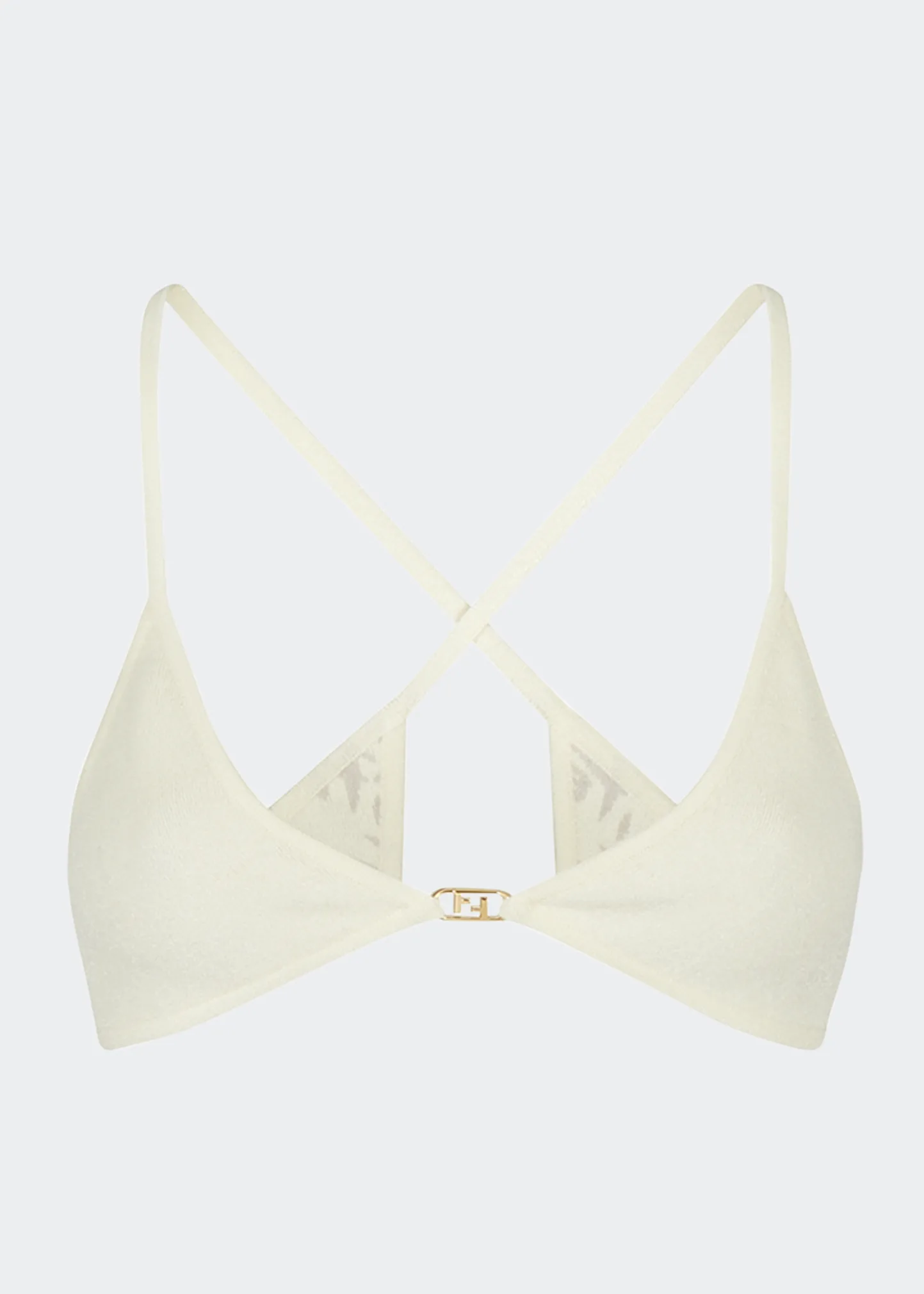 Brush-Logo Crisscross Bralette Top