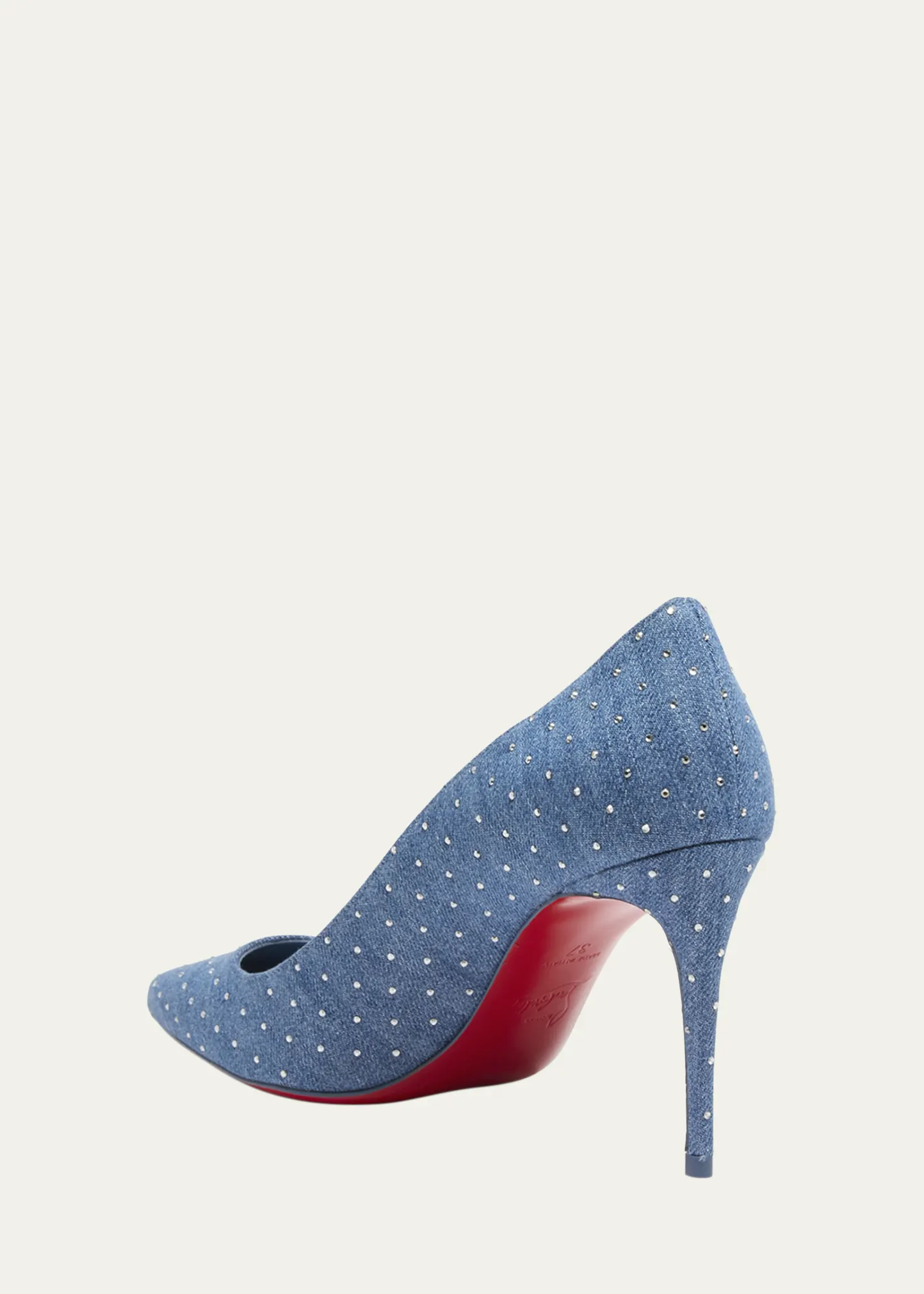 Kate Strass Denim Red Sole Pumps