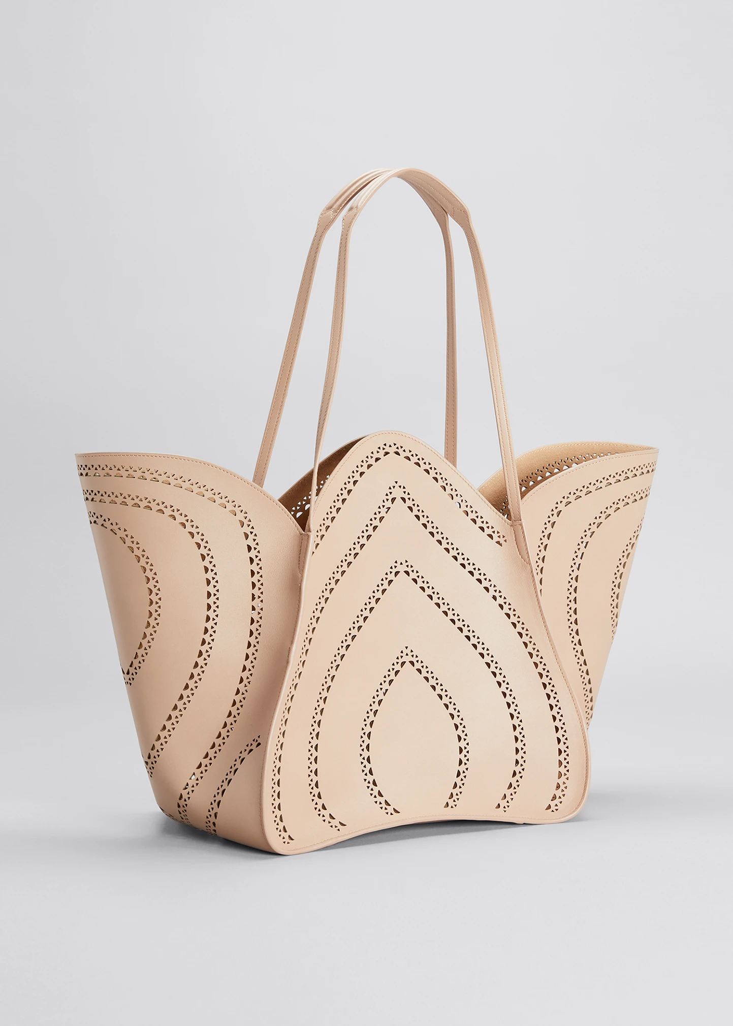 Lili 24 Laser-Cut Leather Tote Bag