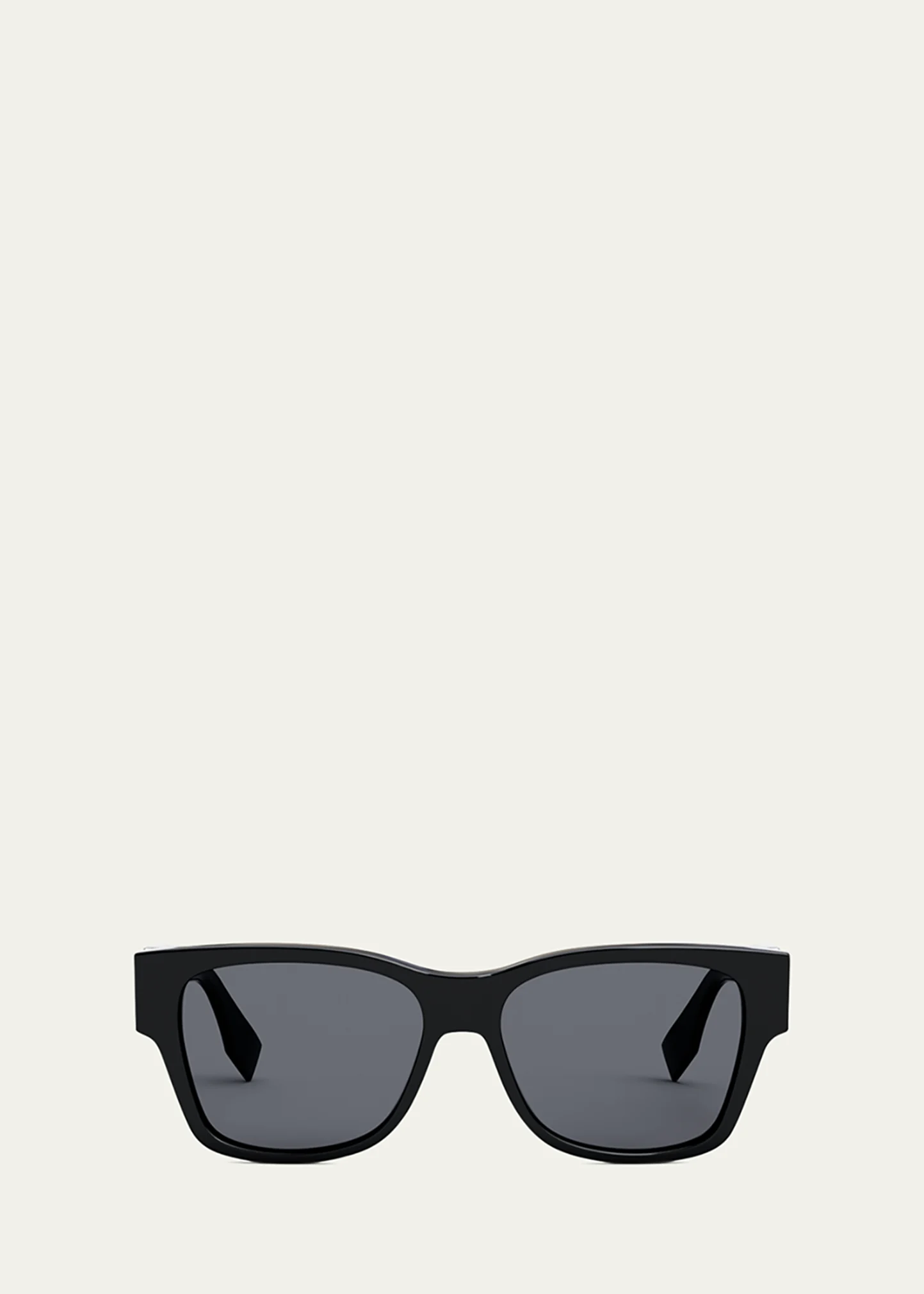 Embellished O'Clock Logo Acetate Rectangle Sunglasses