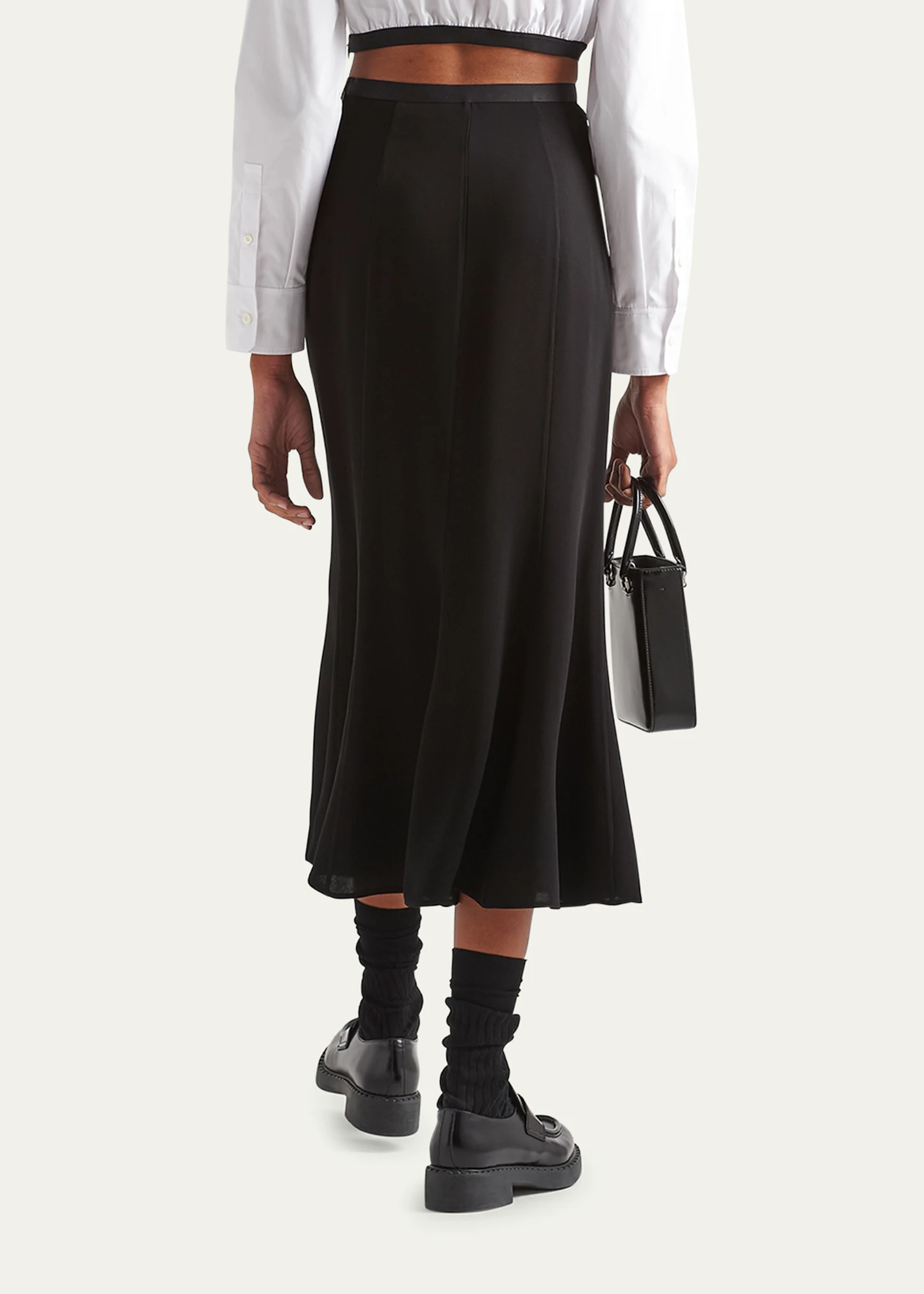 Crepe Midi Skirt