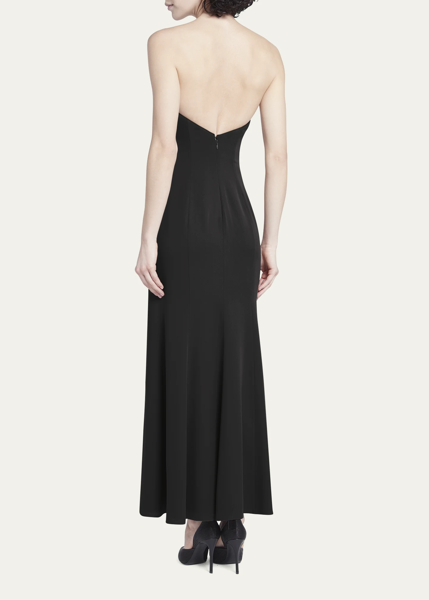 Strapless Plisse Gown