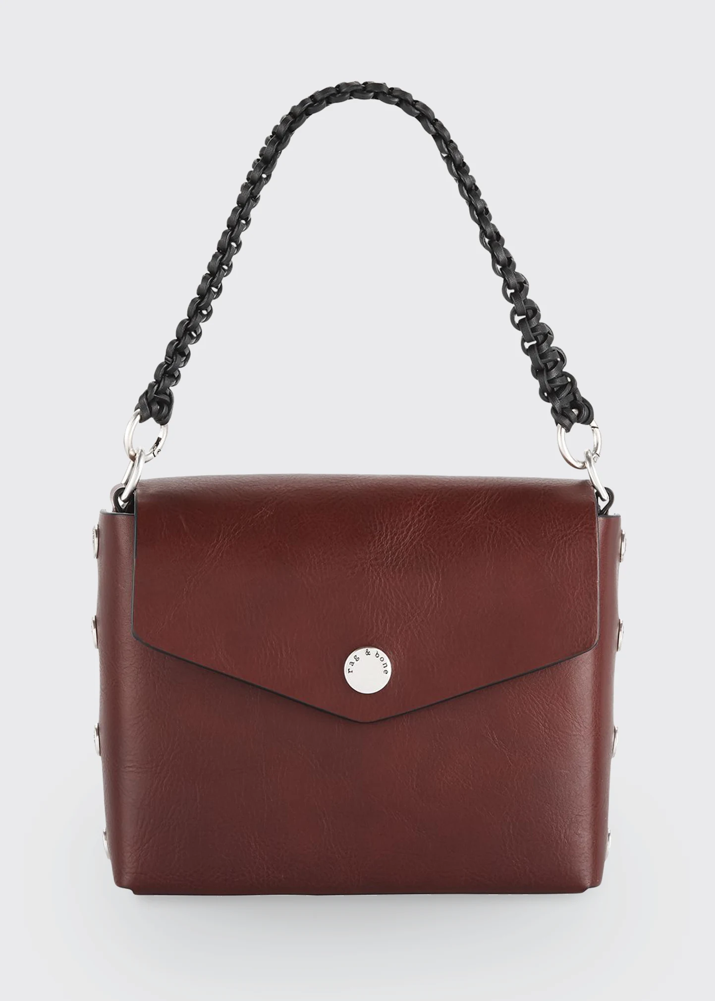 Atlas Leather Chain-Strap Shoulder Bag