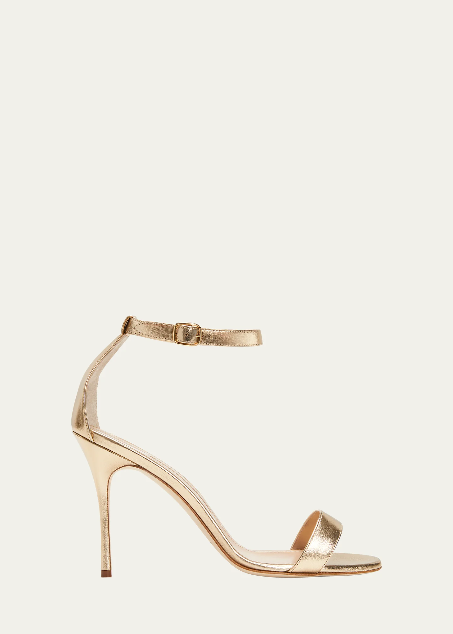 Chaos Metallic Ankle-Strap Stiletto Sandals