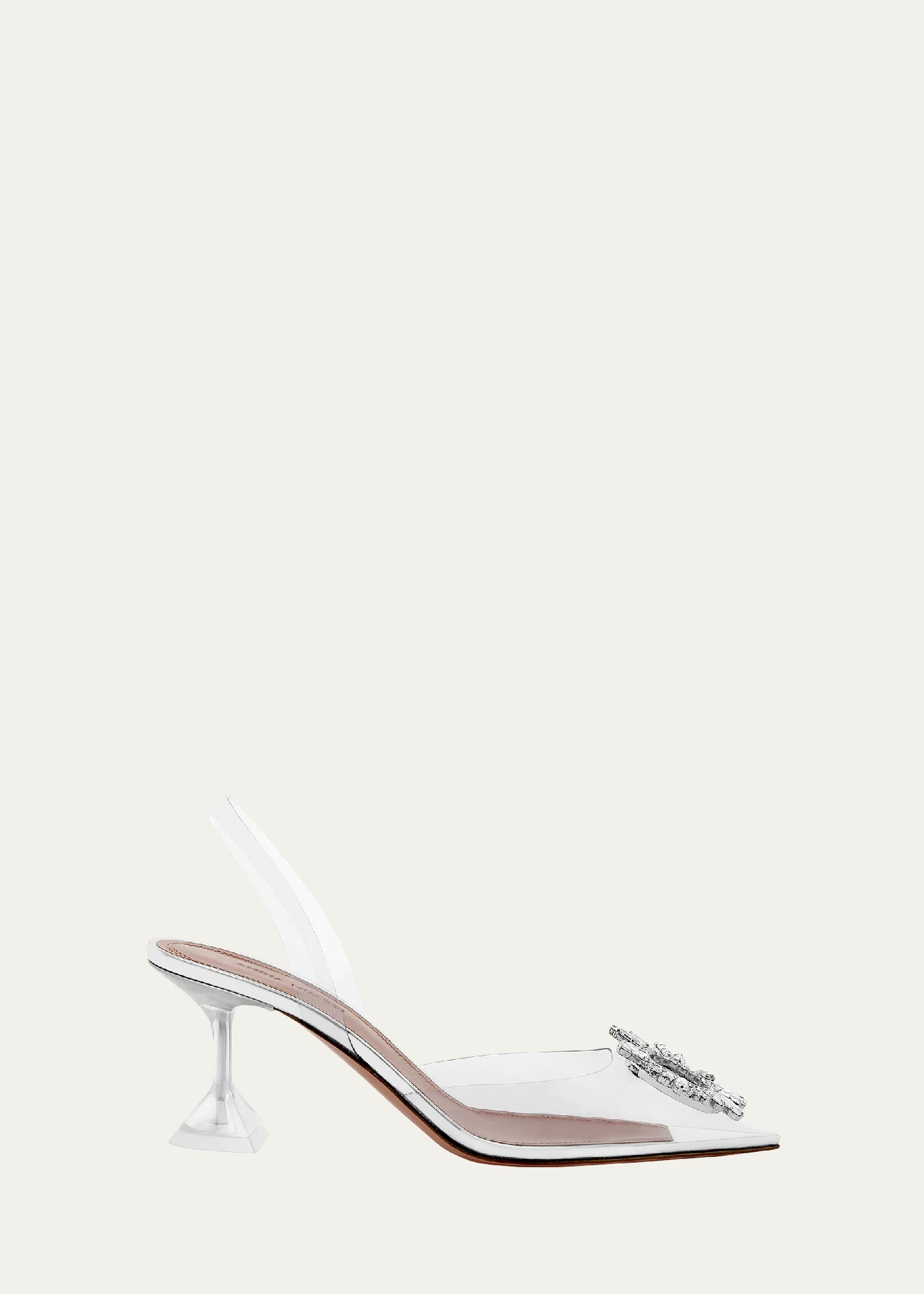 Begum Clear Crystal Slingback Pumps