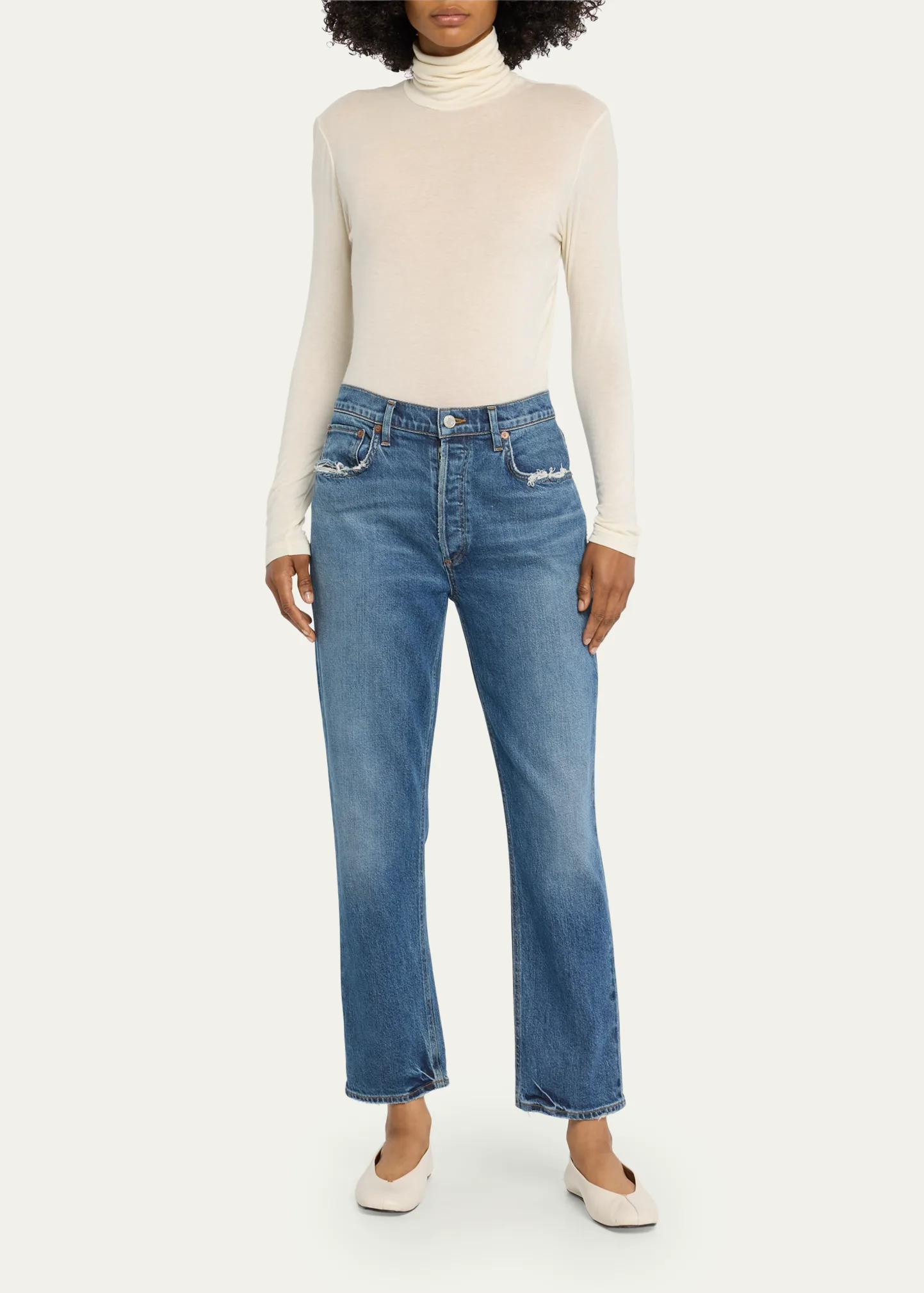 Riley Long Straight-Leg Jeans