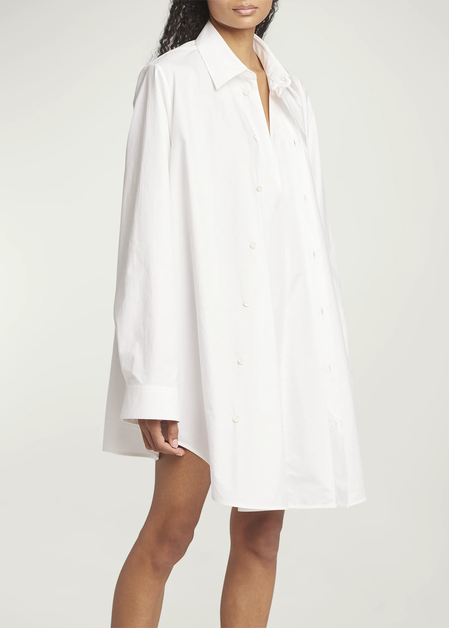 Trapeze Front Mini Shirtdress