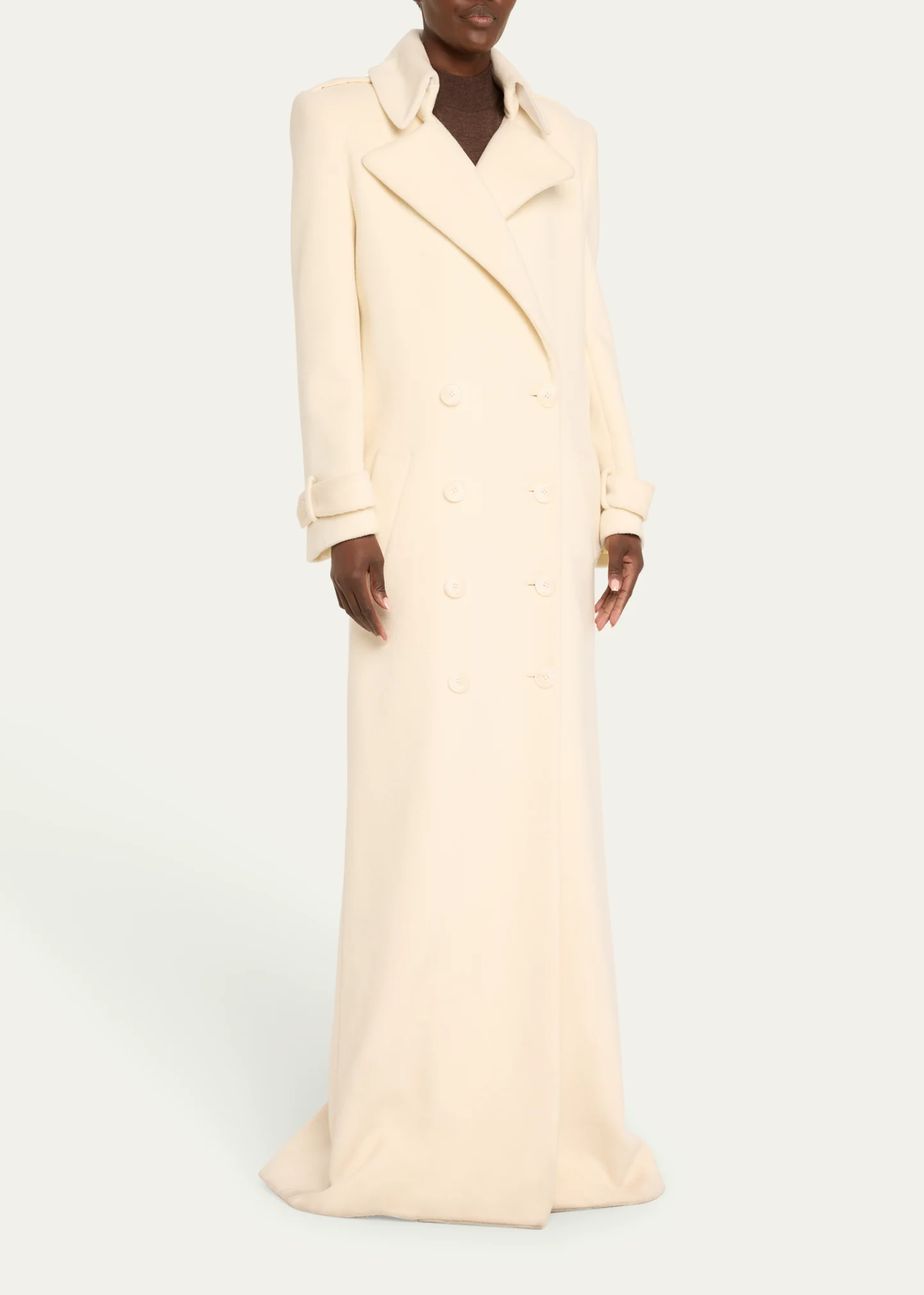 Double-Breasted Cashmere Maxi Coat