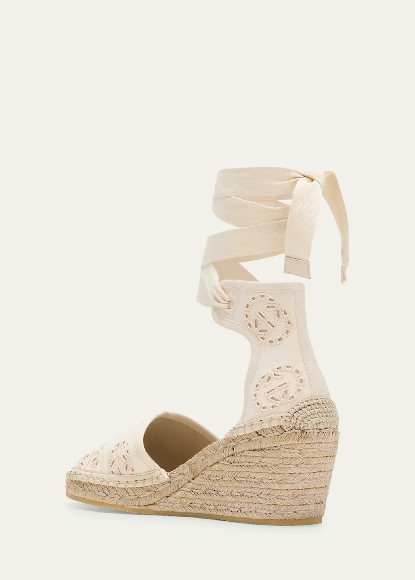 Damita GG Eyelet Wedge Espadrille Sandals