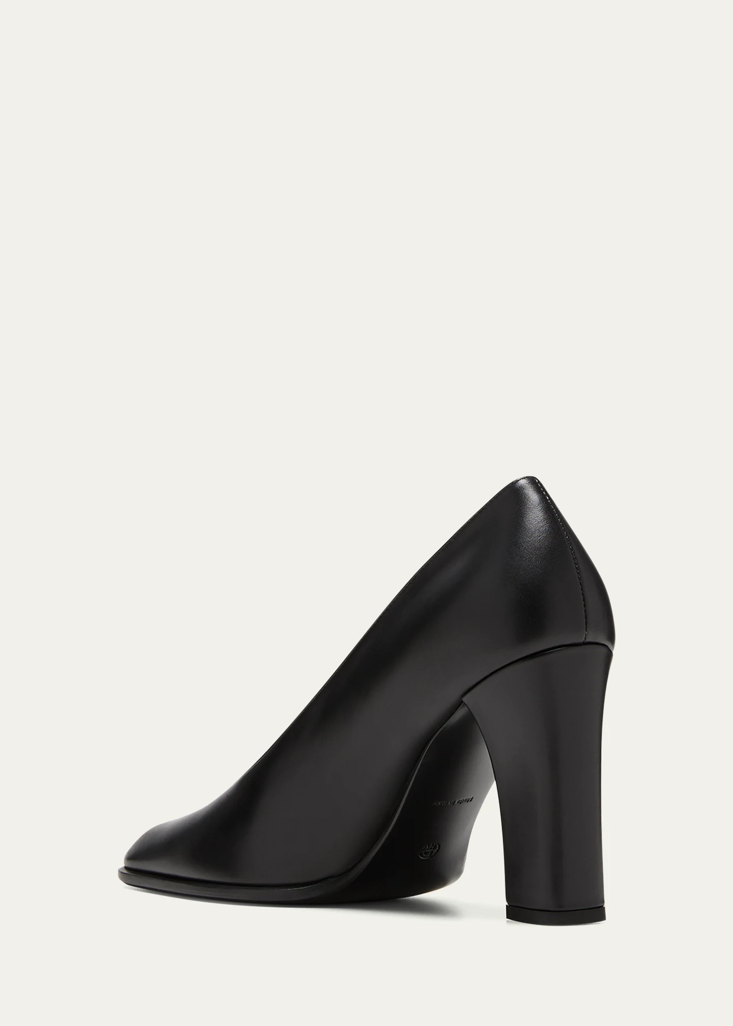 Olivia Calfskin Block-Heel Pumps