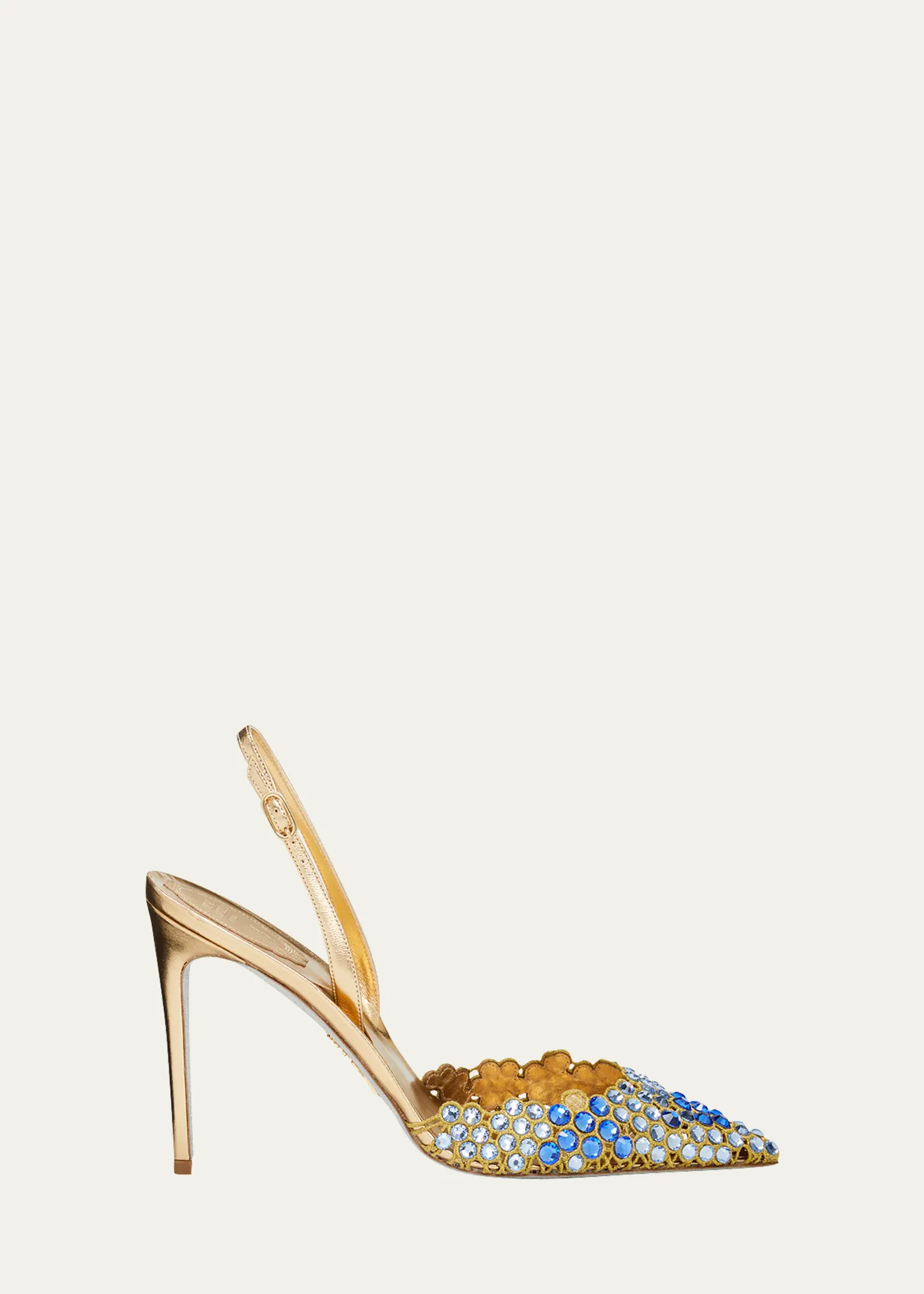 Crystal Halter Slingback Pumps