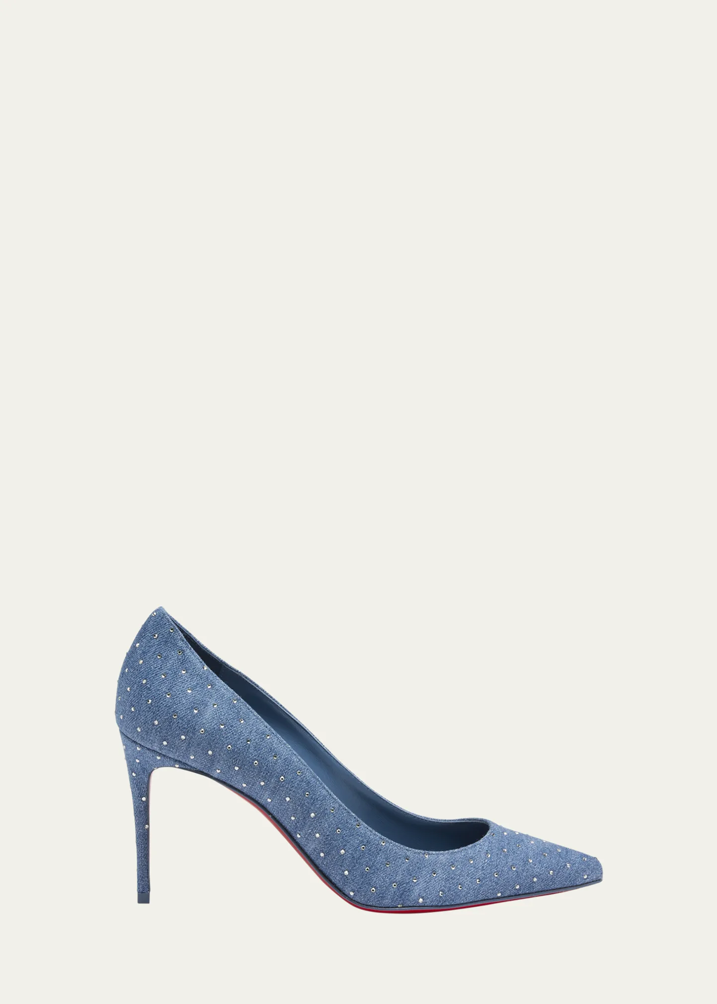 Kate Strass Denim Red Sole Pumps