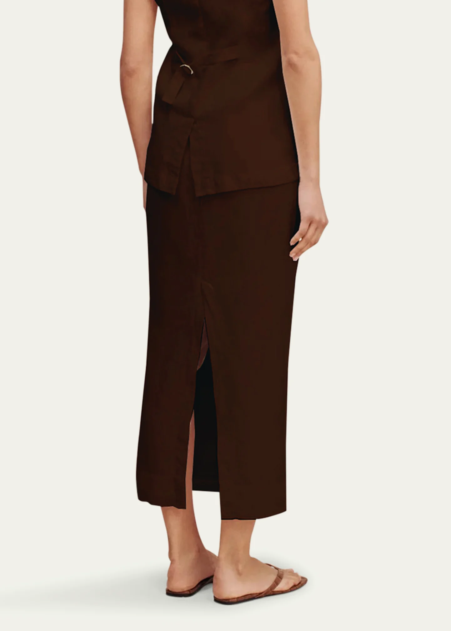 Emma Linen Maxi Pencil Skirt