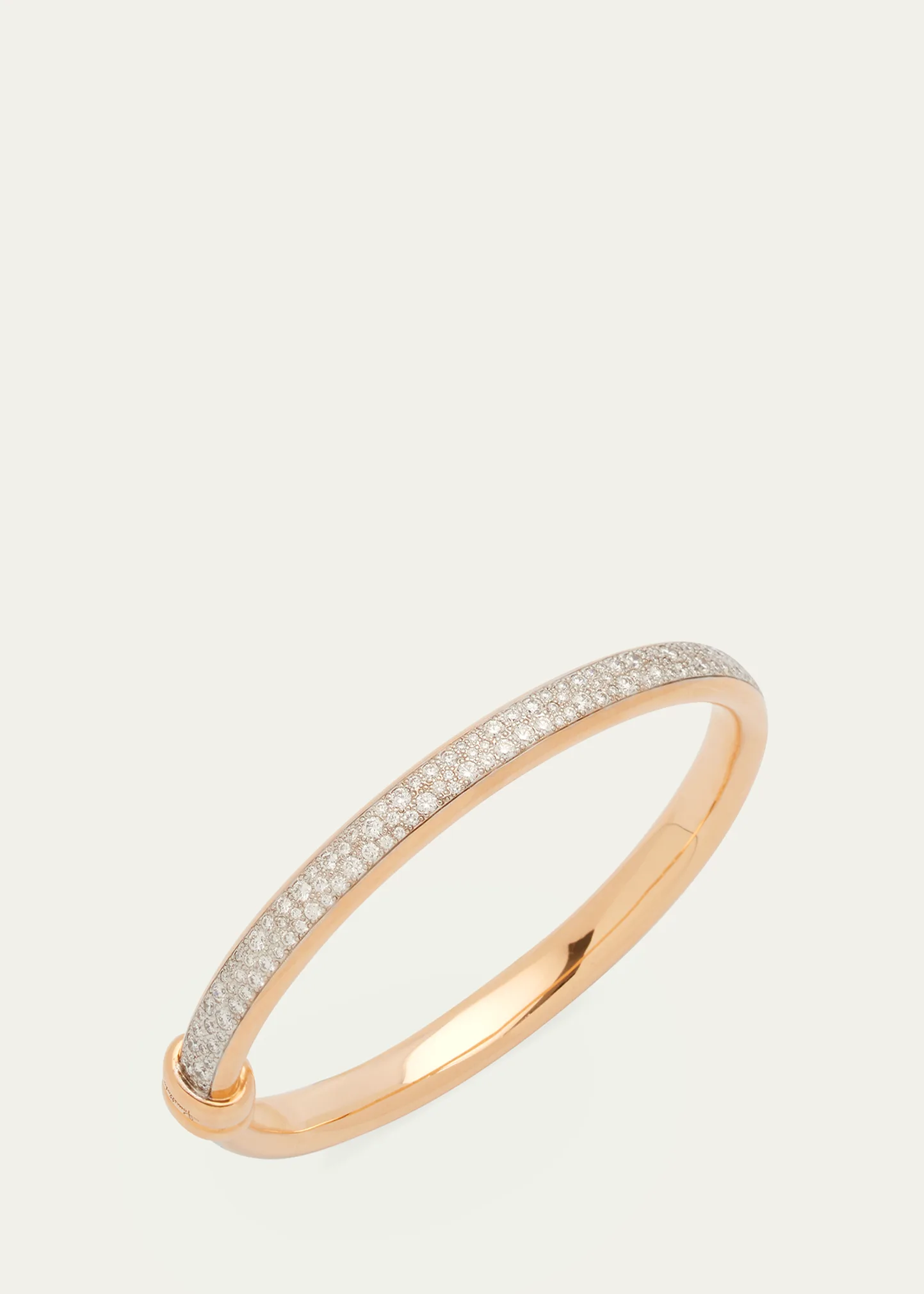 Iconica 18K Rose Gold and Diamond Bangle