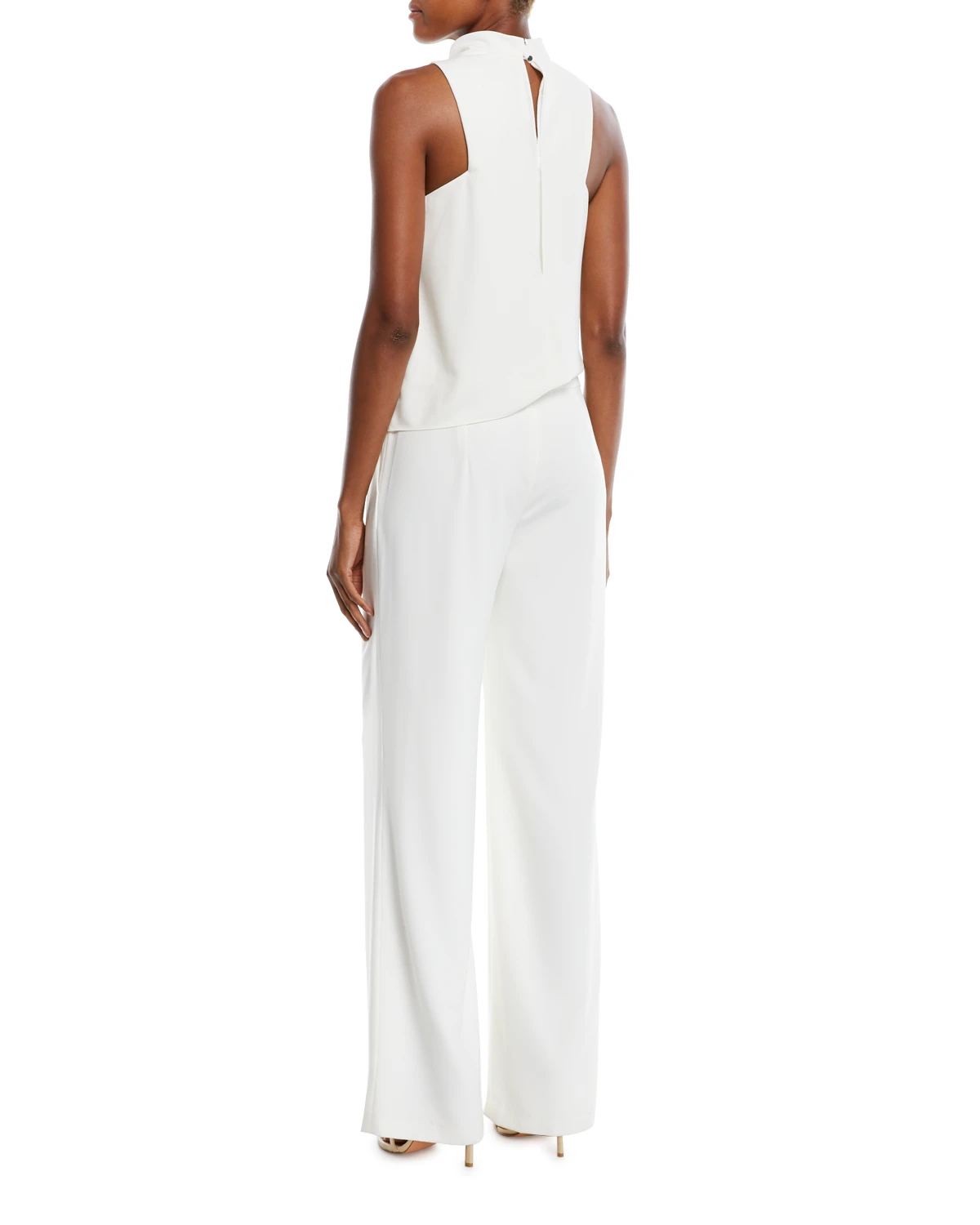 Sleeveless Cowl Draped Jumpsuit w/ Sash