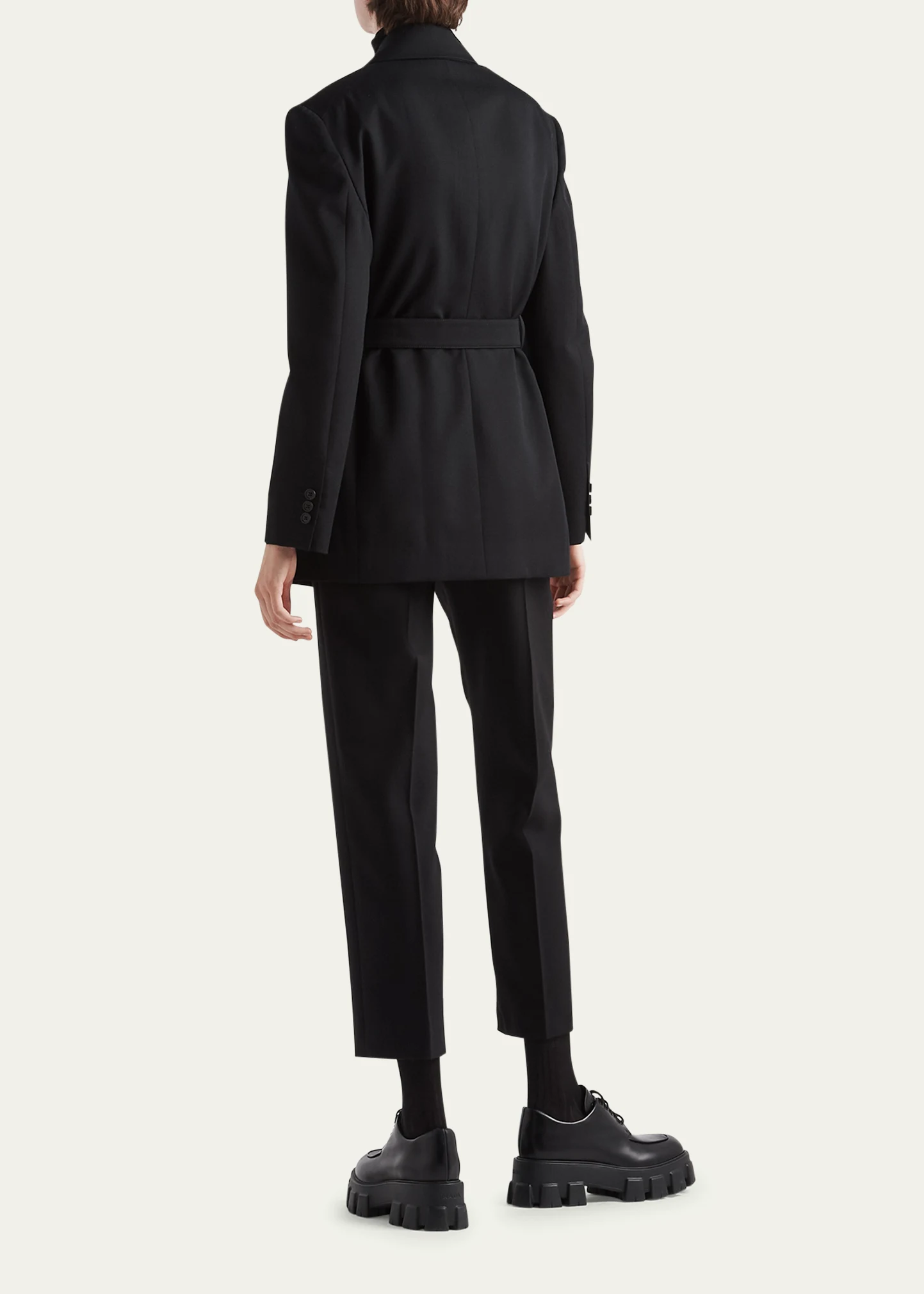 Gabardine Belted Blazer