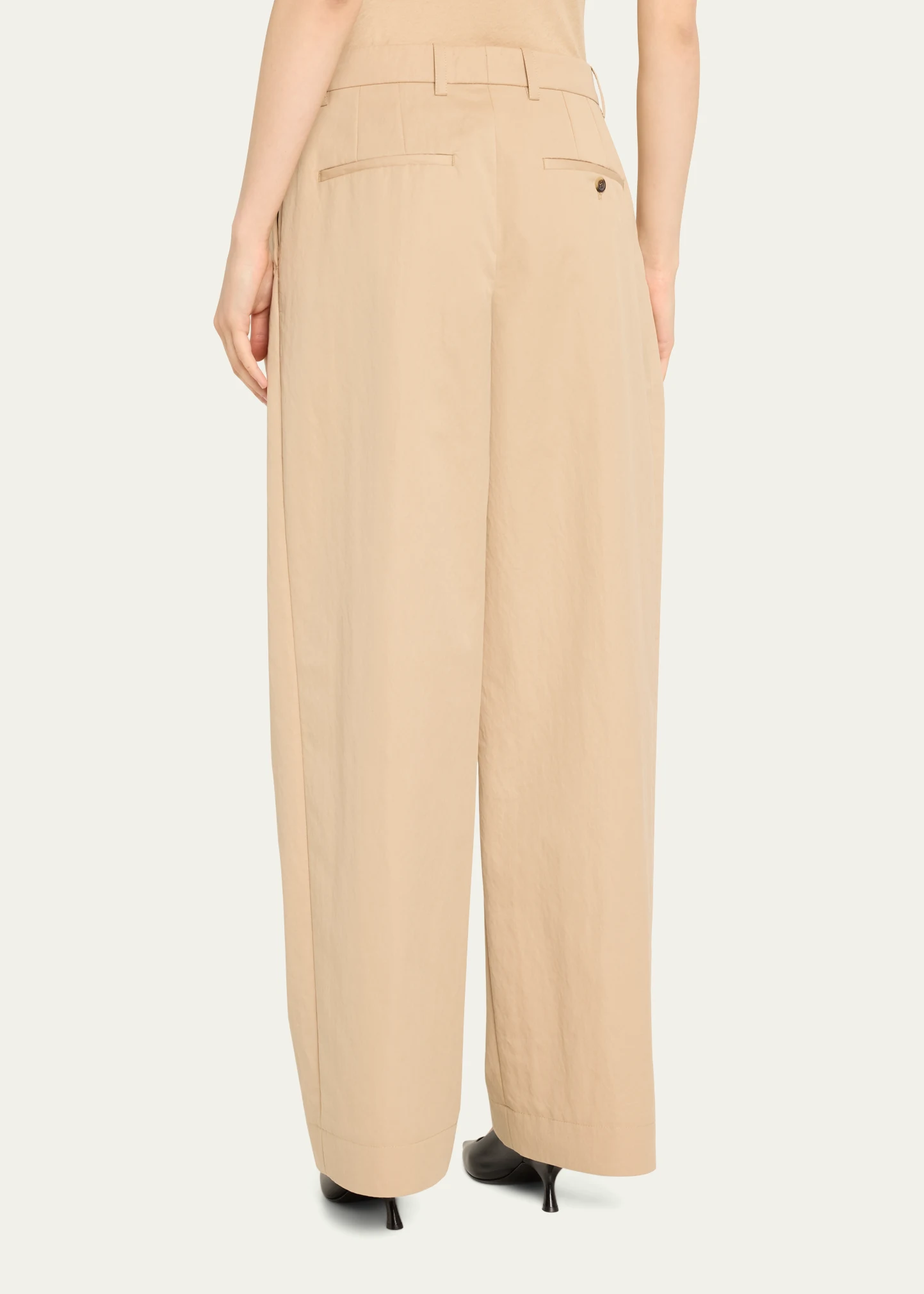 Double-Pleated Drill Chino Trousers