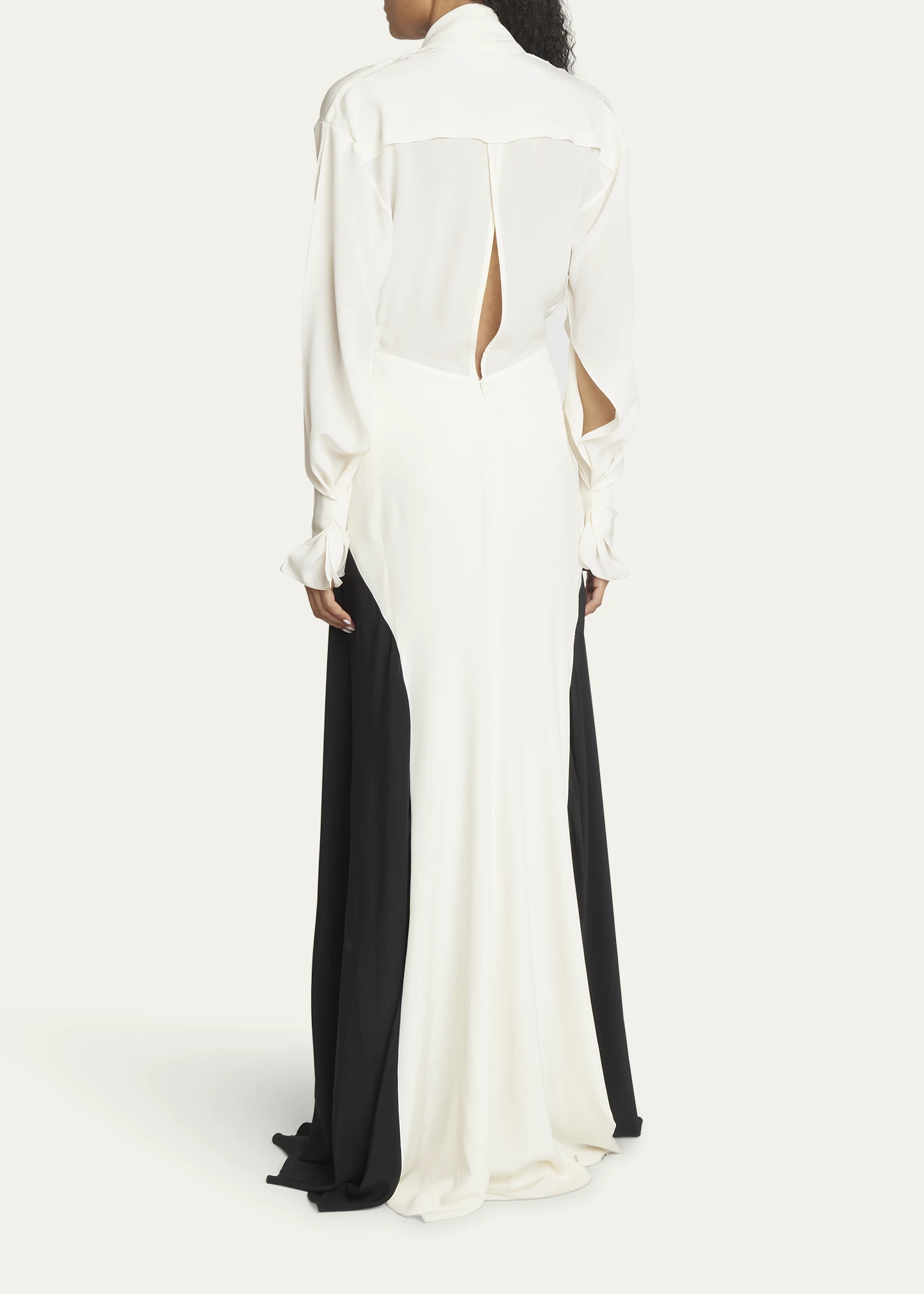 Contrast Gown with Tie Detail