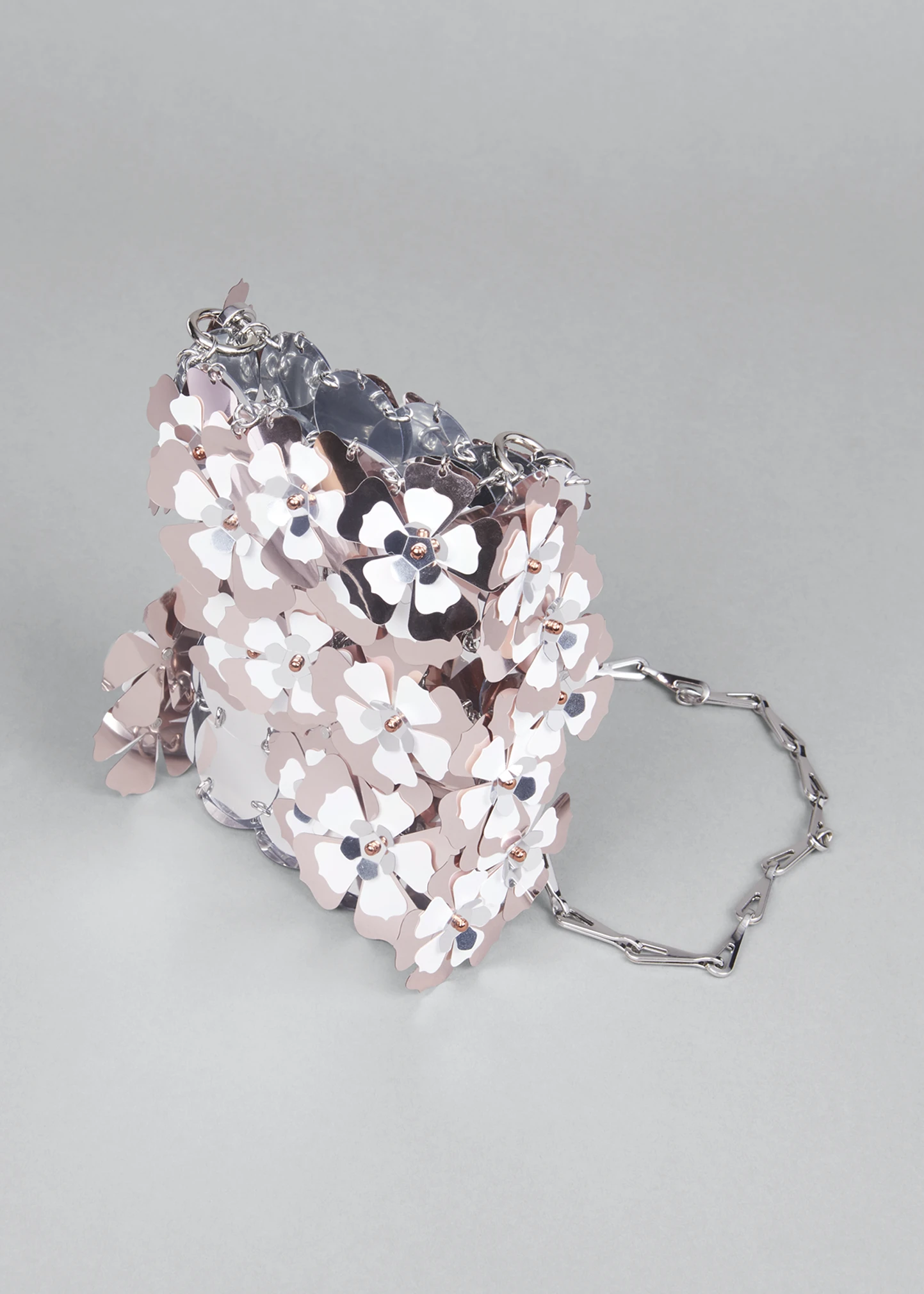 Floral Sequin Chain Shoulder Bag