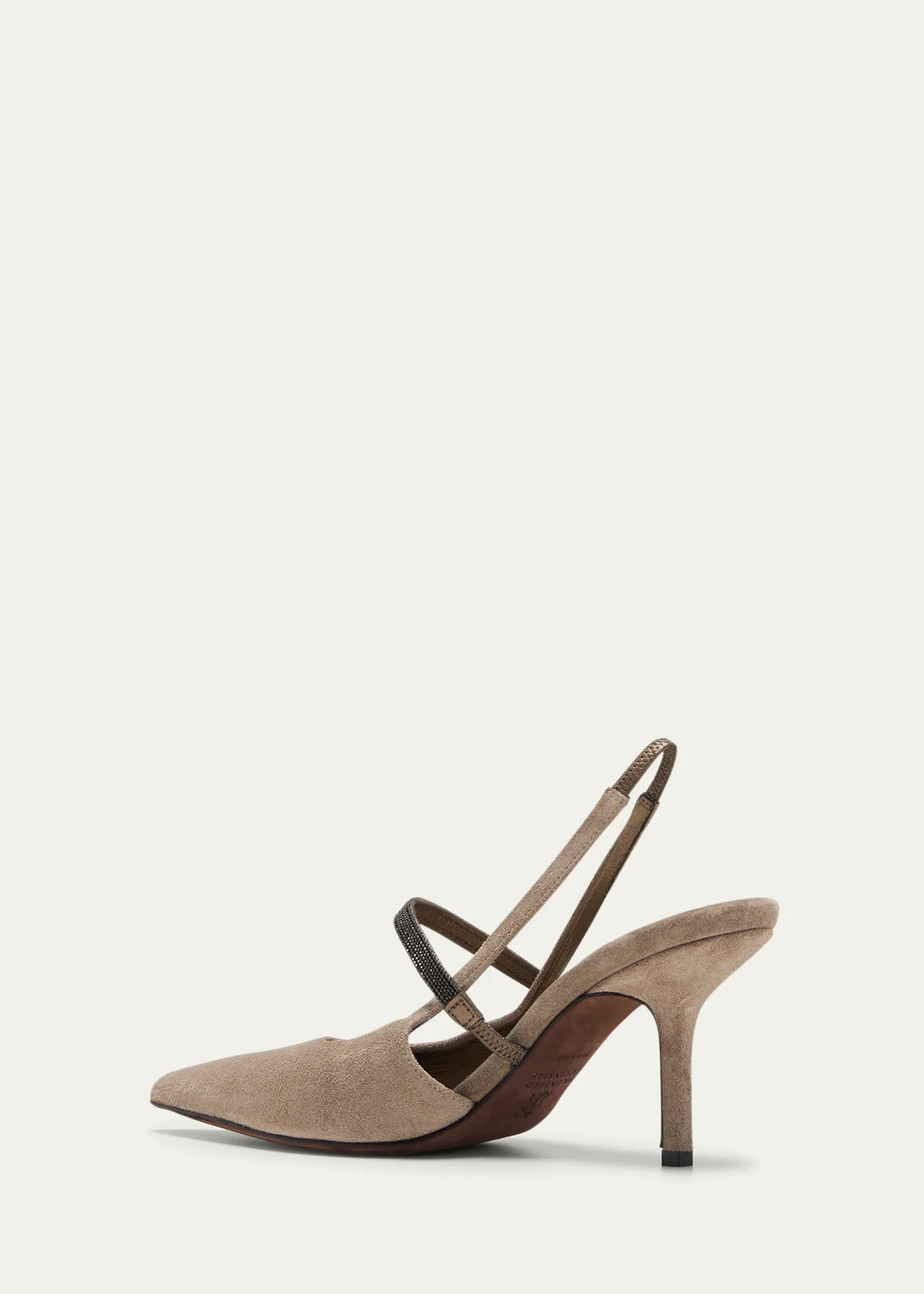 Suede Pointed Toe Slingback Pumps