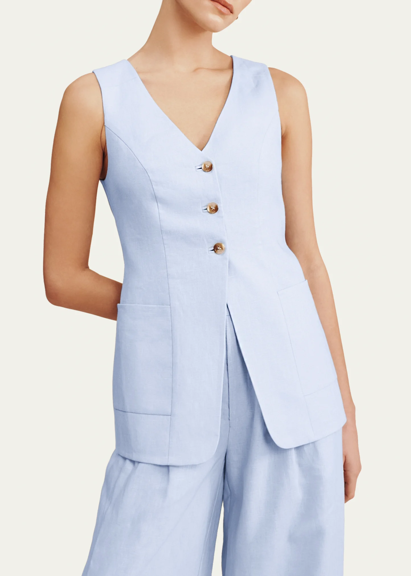 Lorenzo Tailored Linen Suiting Vest