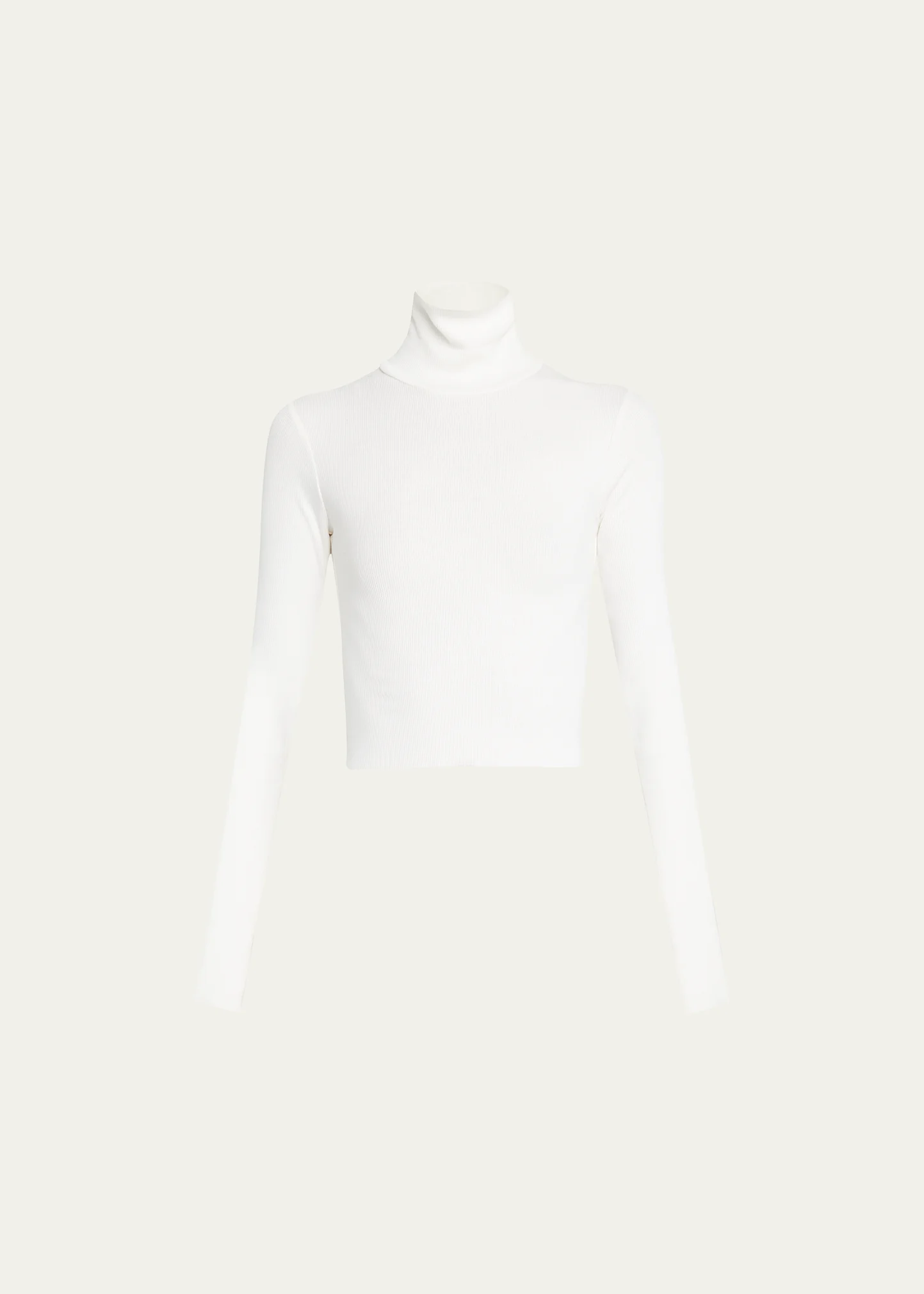 Cropped Fitted Turtleneck Top