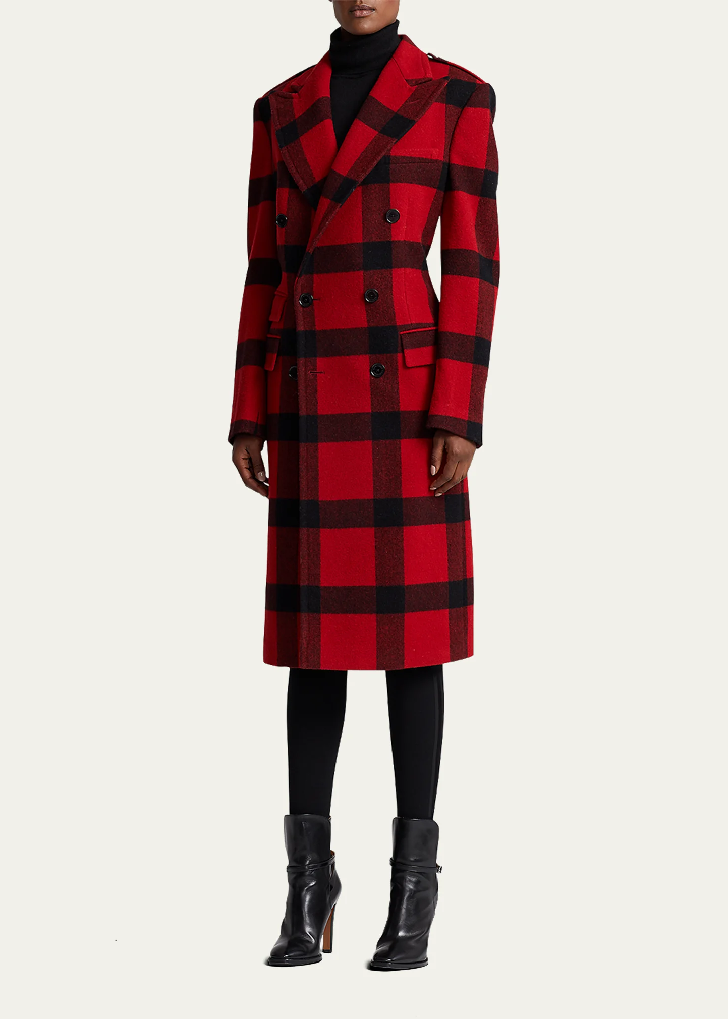 Sallie Checkered Plaid Trench Coat