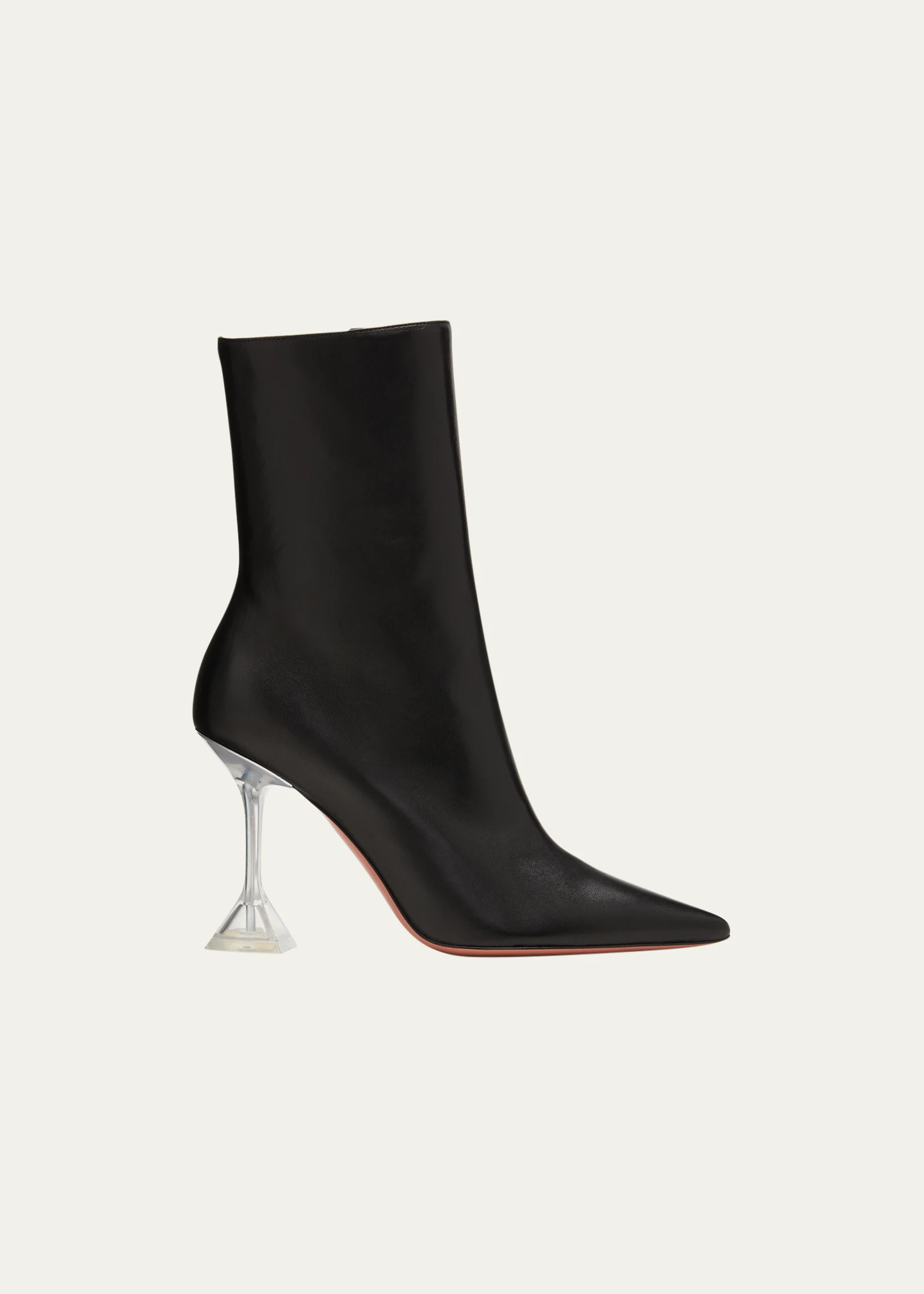 Giorgia Napa Clear-Heel Ankle Booties