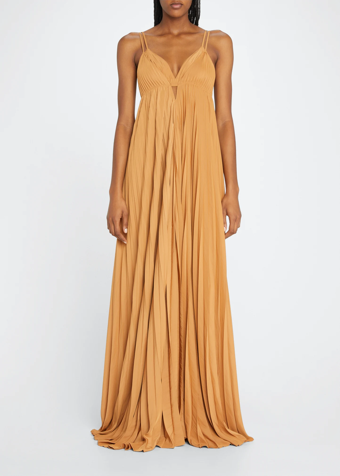 Arianna Cutout Pleated Maxi Dress